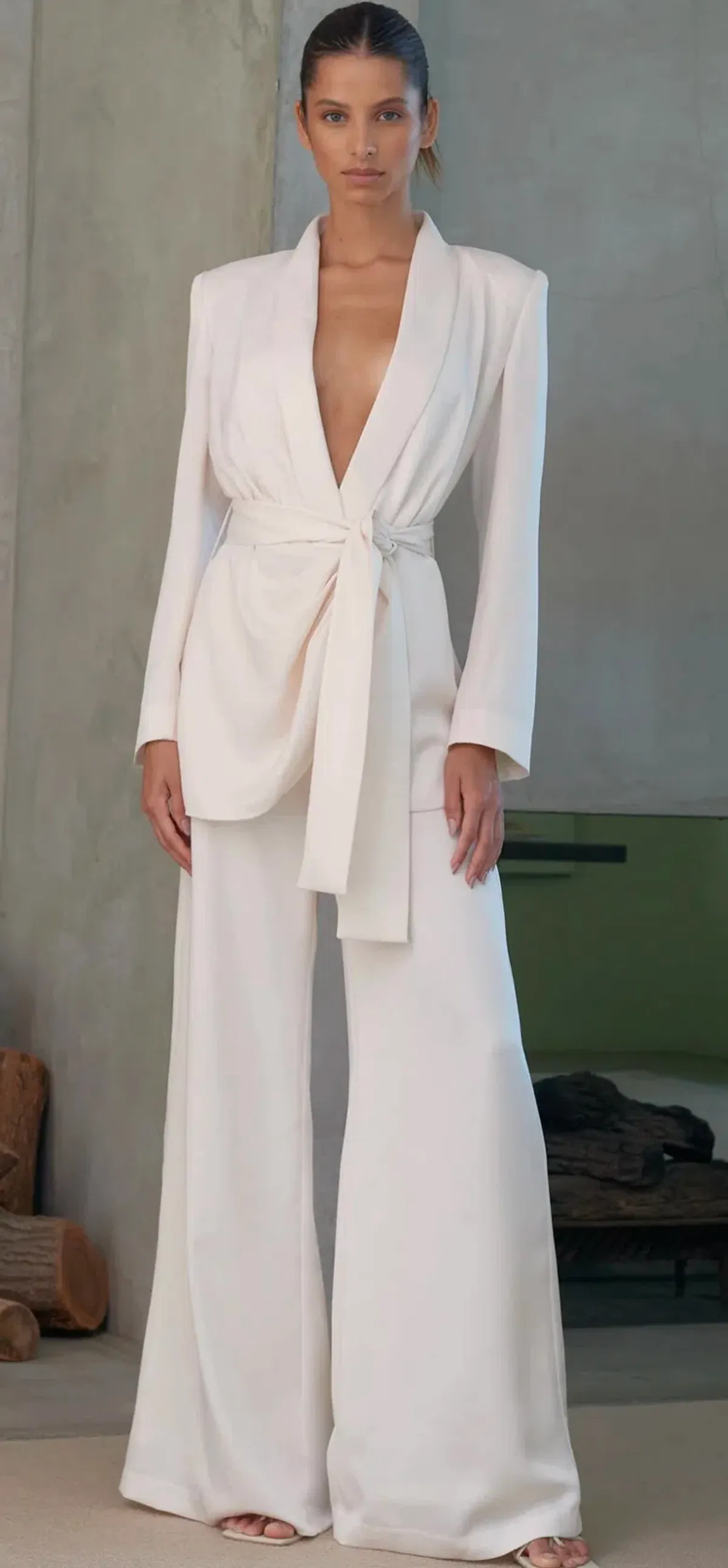 MISHA Liam Blazer Set Ivory Size 8/S - Image 1