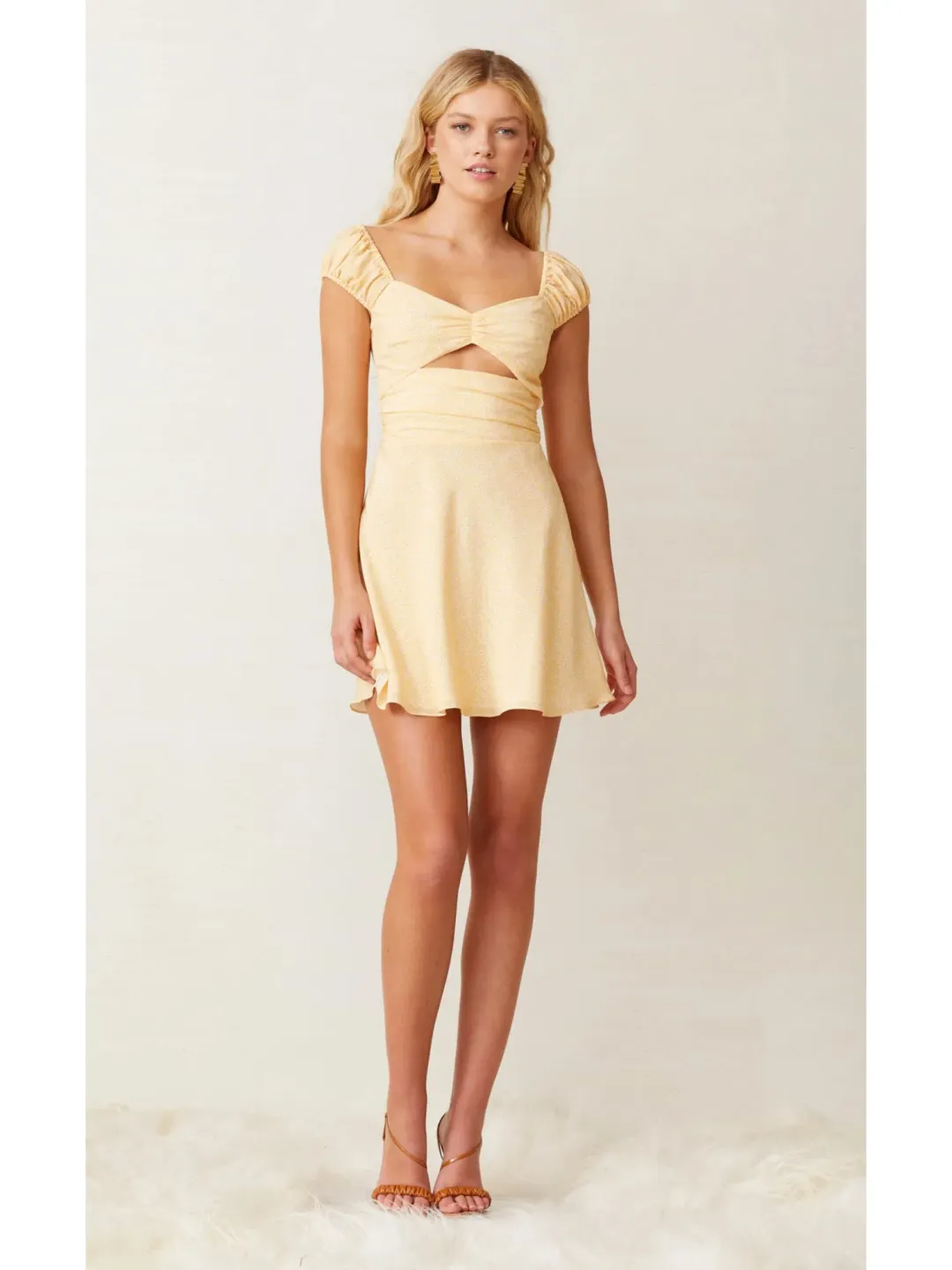 Bec & Bridge Butter Daisy Mini Dress Yellow Size AU 6 for rent on The Volte - main image