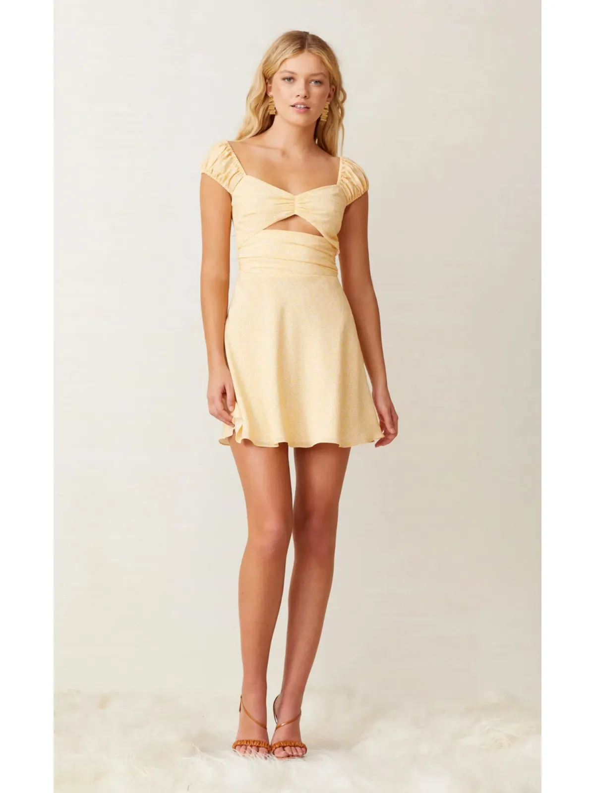 Bec & Bridge Butter Daisy Mini Dress Yellow Size AU 6 - Image 1