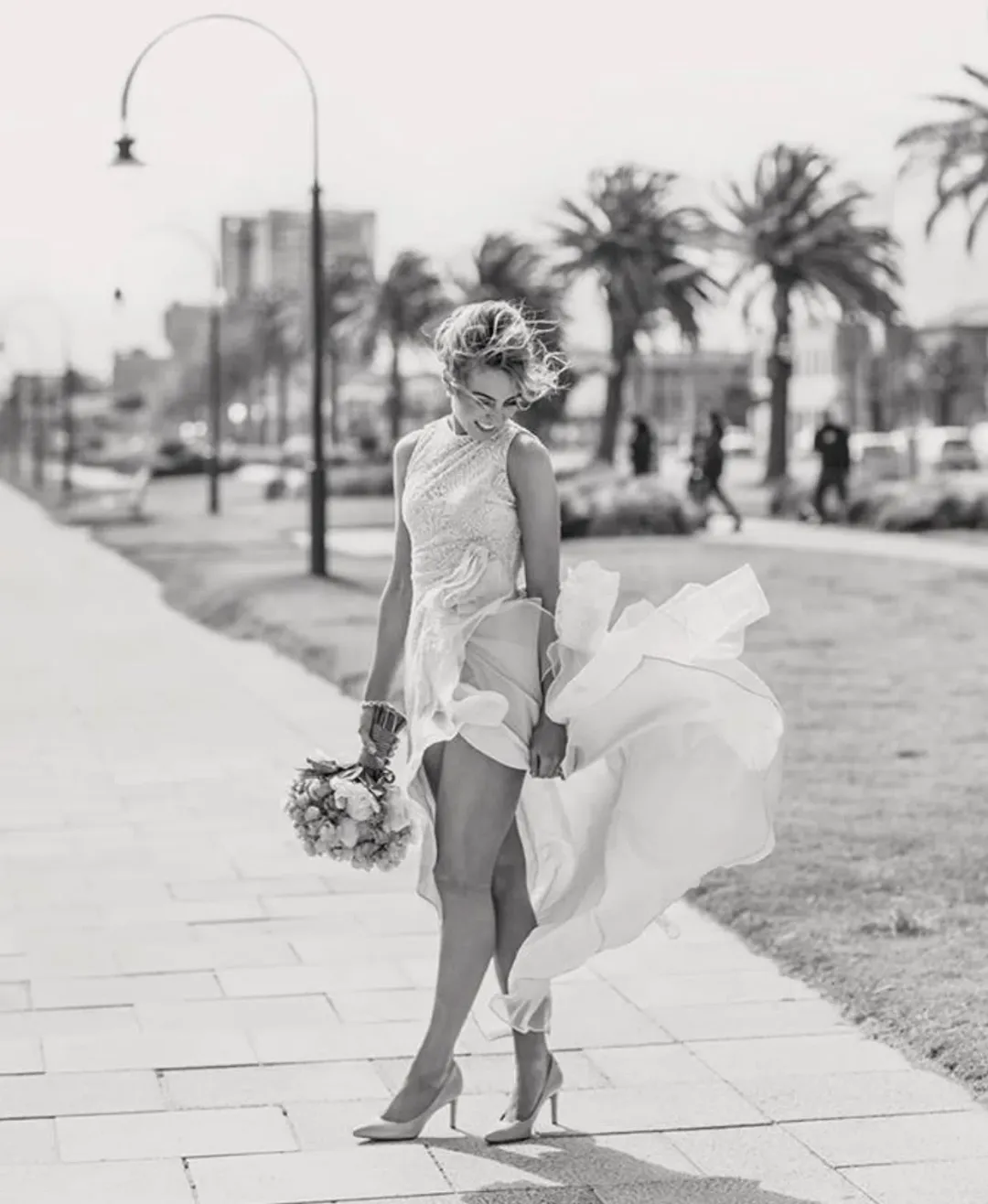 Carla Zampatti Pearl Lace La Belle Époque Gown White Size 6 for rent on The Volte - main image