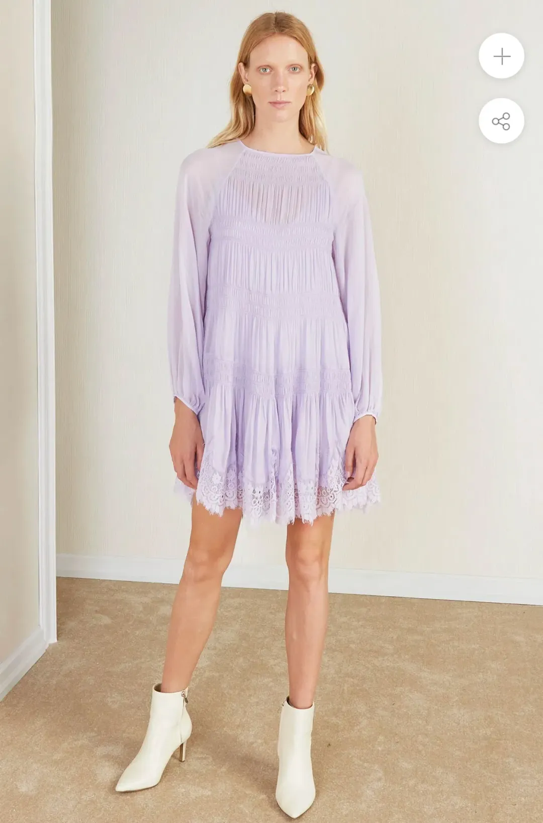 Magali Pascal Dalia Dress Lavender Size M for rent on The Volte - main image