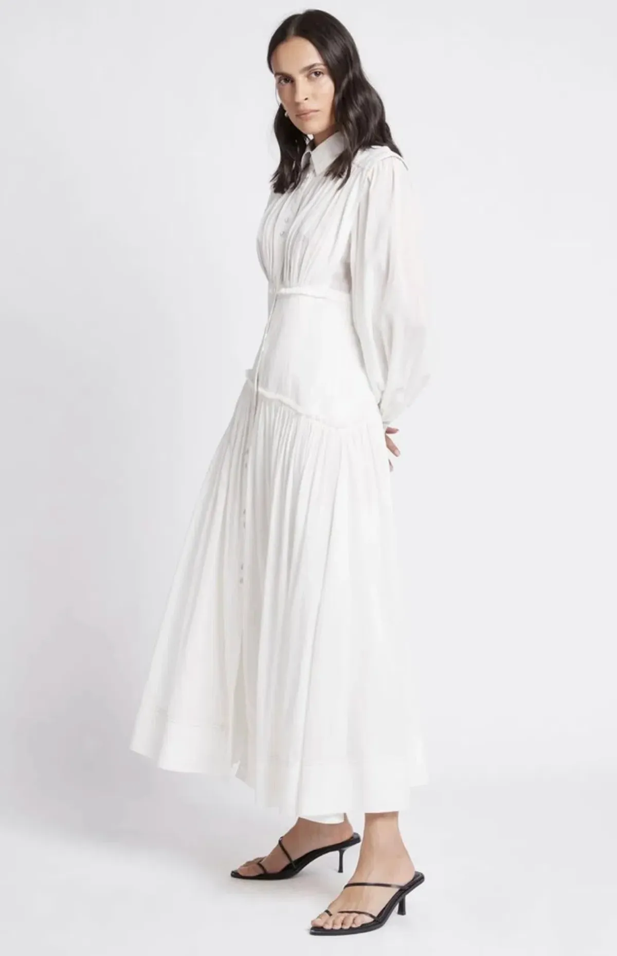 Aje Utopia Long Sleeve Dress White Size 6 - Image 1