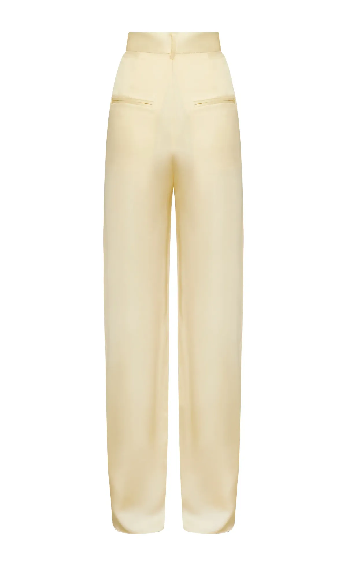 Michael Lo Sordo Relaxed Silk Boy Pants Pale Yellow Size AU 4 - Image 5