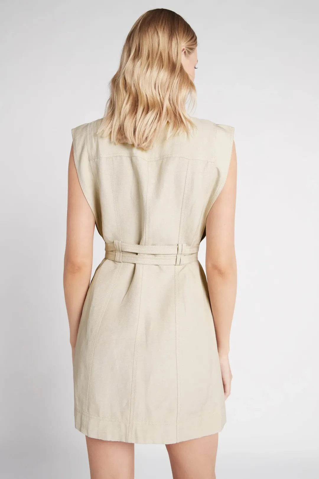 Aje Evermore Pocket Dress Beige Size 12 for rent on The Volte - main image