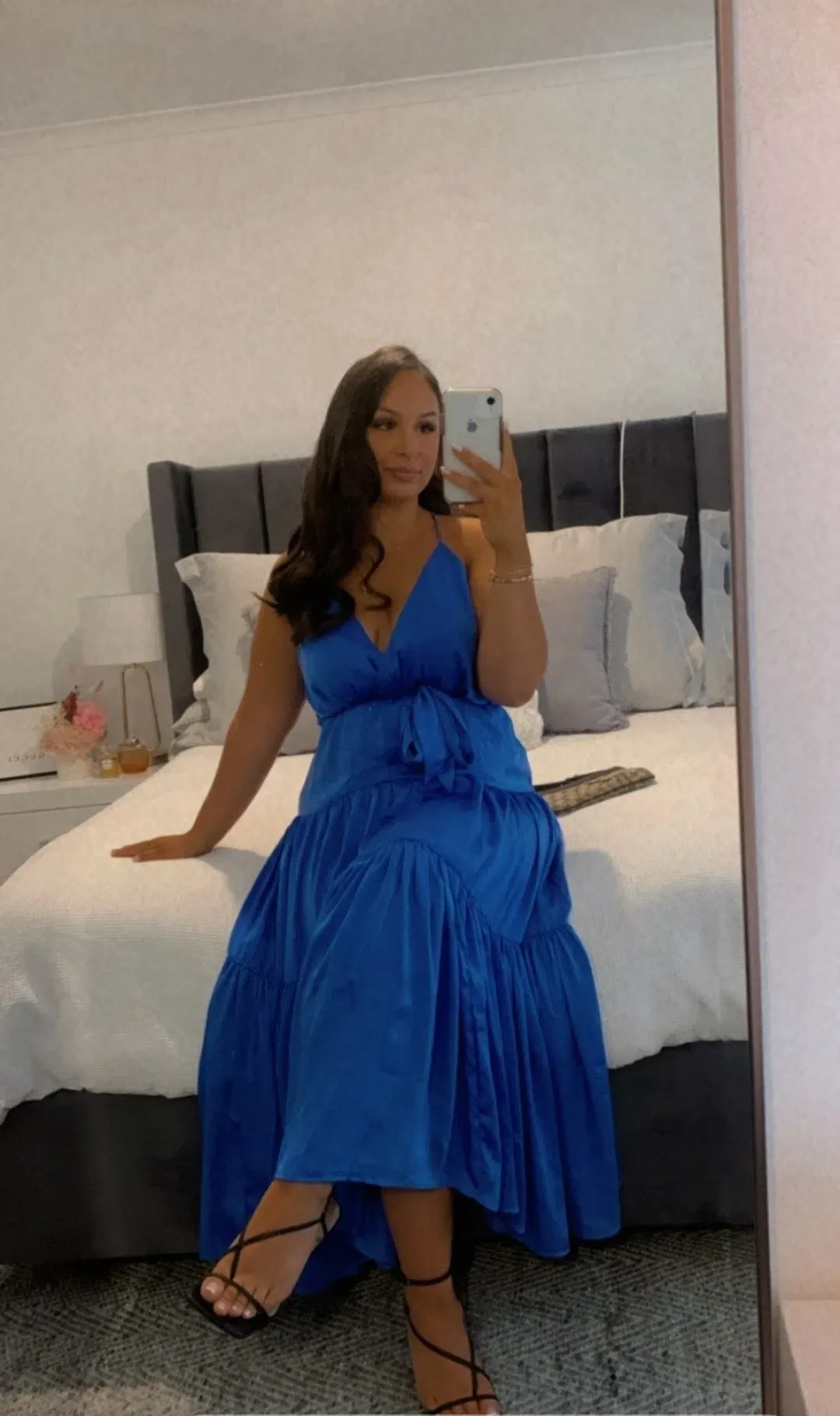 Sheike Sirocco Maxi Dress Blue Size 10 for rent on The Volte - main image