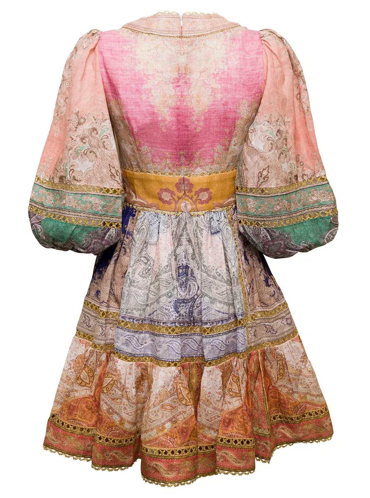 Zimmermann Anneke Lantern Mini Dress Spliced Size 0P / Au 6 - Image 3