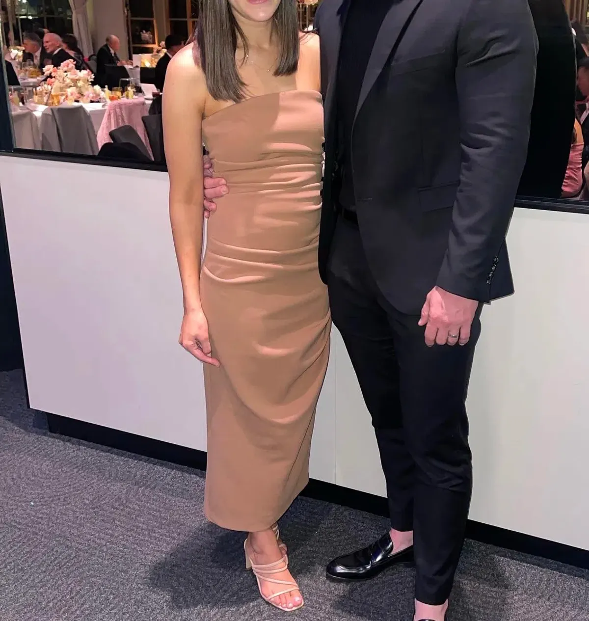 Misha Calandra Midi Dress Brown Size 8 - Image 3