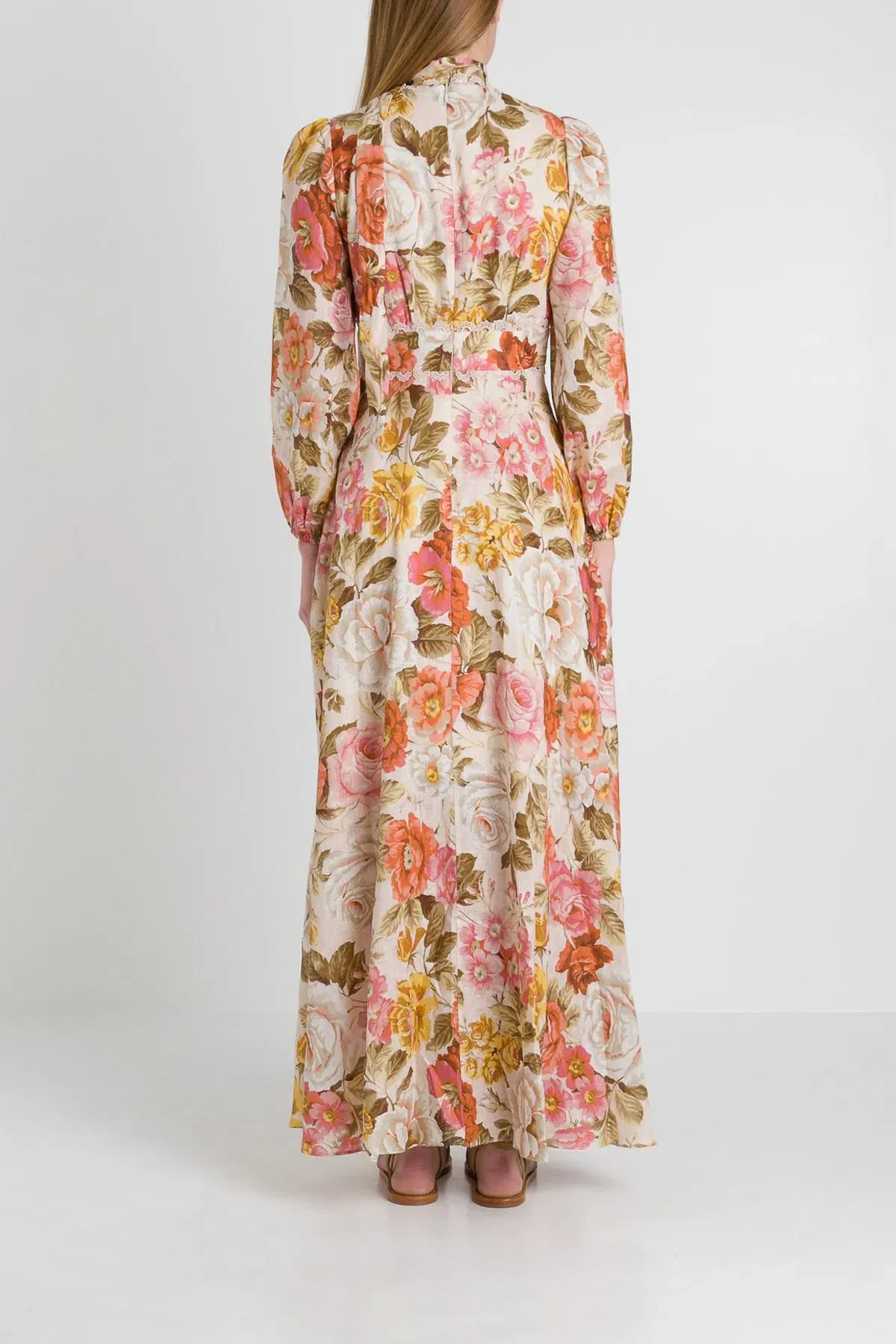 Zimmermann Bonita Linen Dress Lemon Floral Size 2 / AU 12 - Image 2