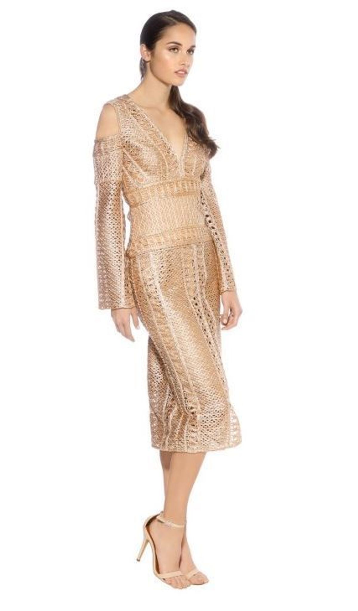 Thurley Sonnet Dress - Gold Size 10 - Image 1