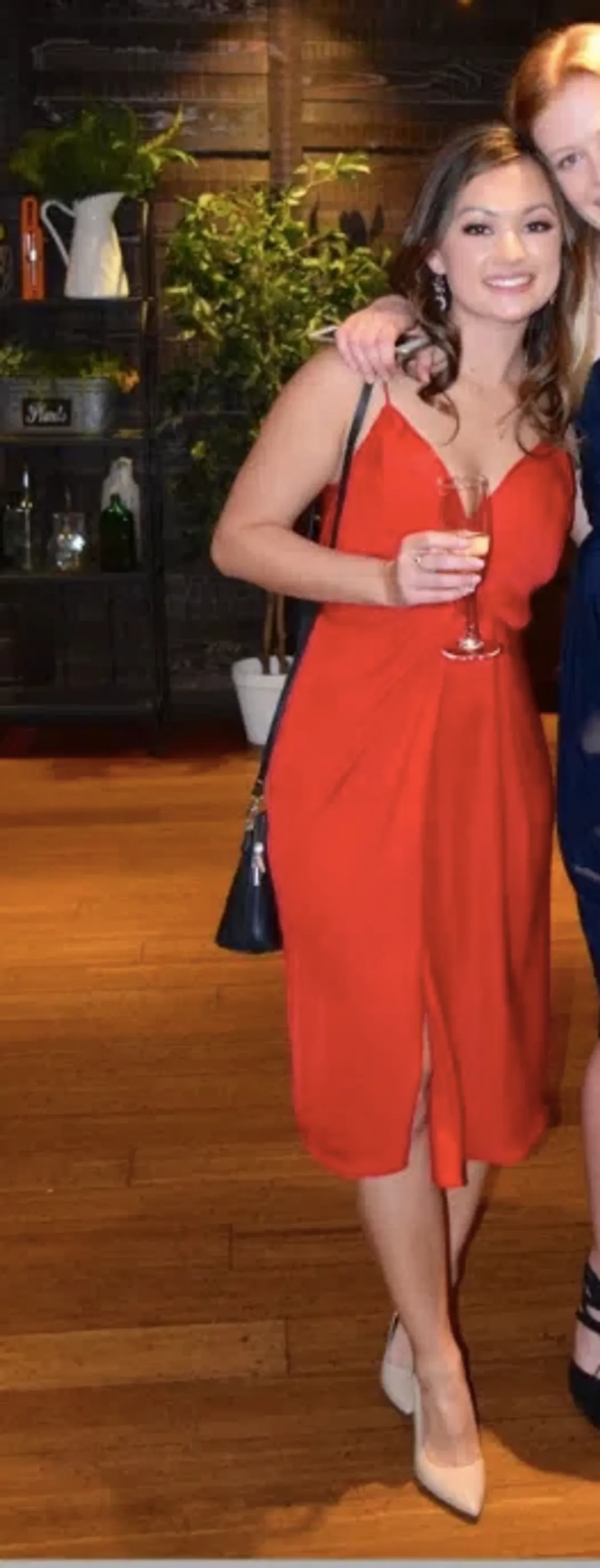 Bec and Bridge Red midi dress size 6 for rent on The Volte - main image