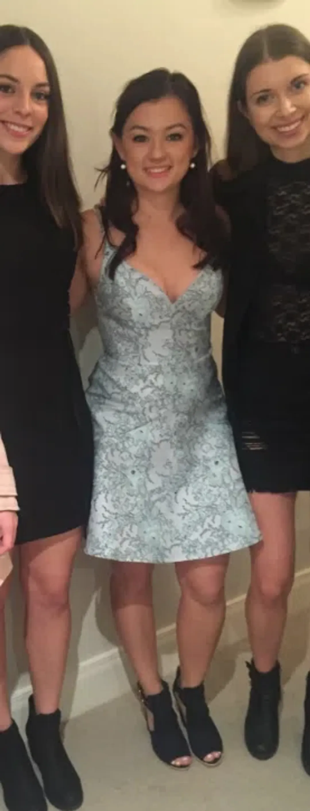 Rodeo Show Floral Jacquard Mini Dress Blue Size 8 for rent on The Volte - main image