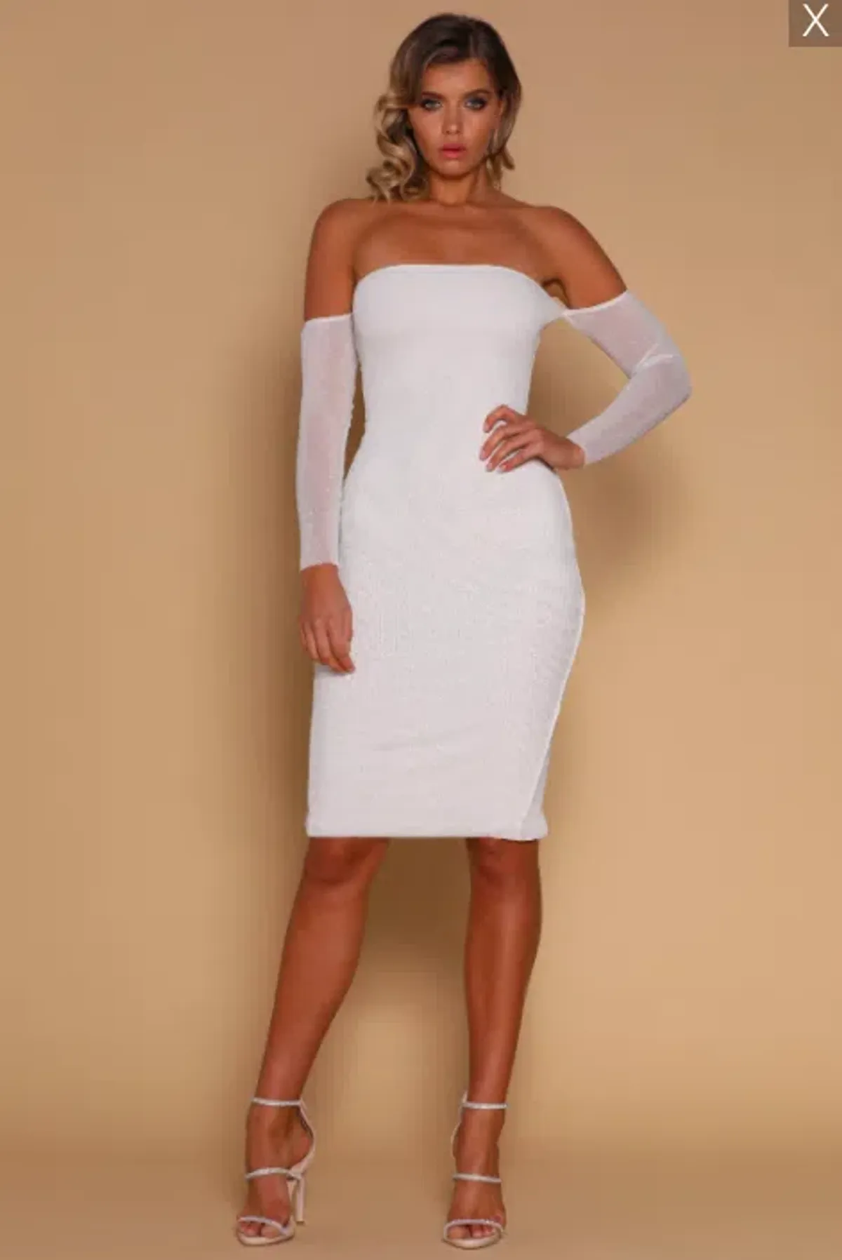 Meshki Jamena Midi Dress White Size 8 - Image 1