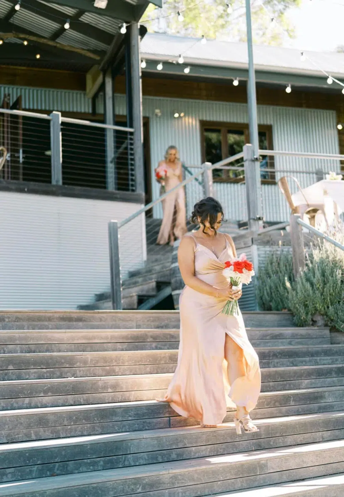 Shona Joy La Lune Cross Draped Maxi Dress Desert Rose Size 16 - Image 3