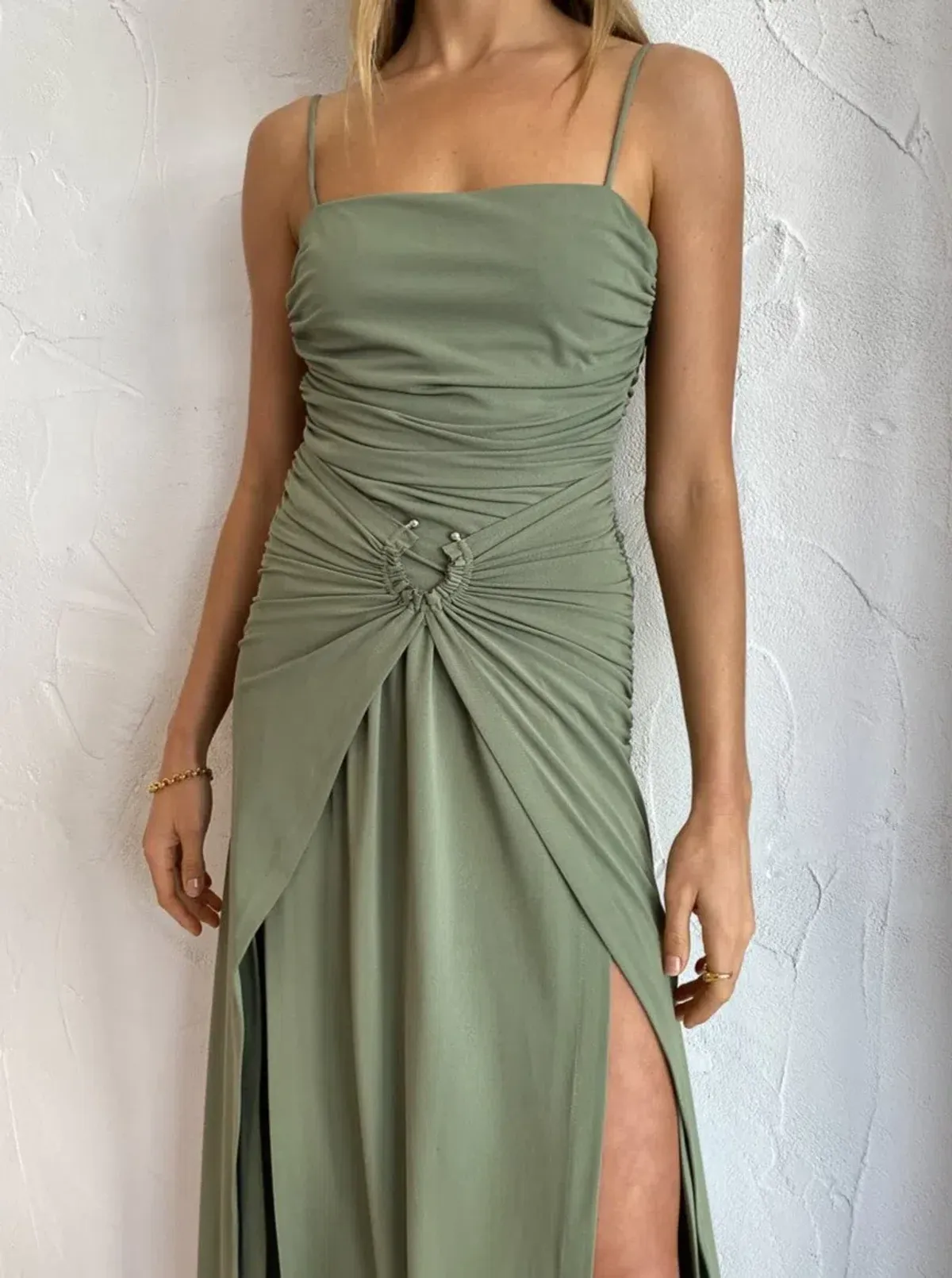 Bec & Bridge Vixen Maxi Dress in Olive Green Size 10 - Image 5