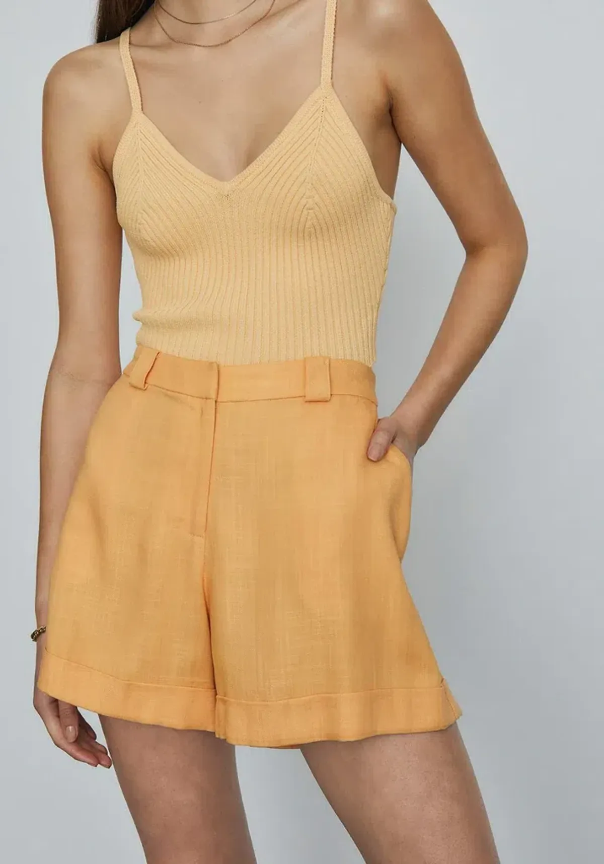 Viktoria and Woods Capulet Blazer Lava Bralette & Dawson Shorts Set Yellow Size 2 - Image 8