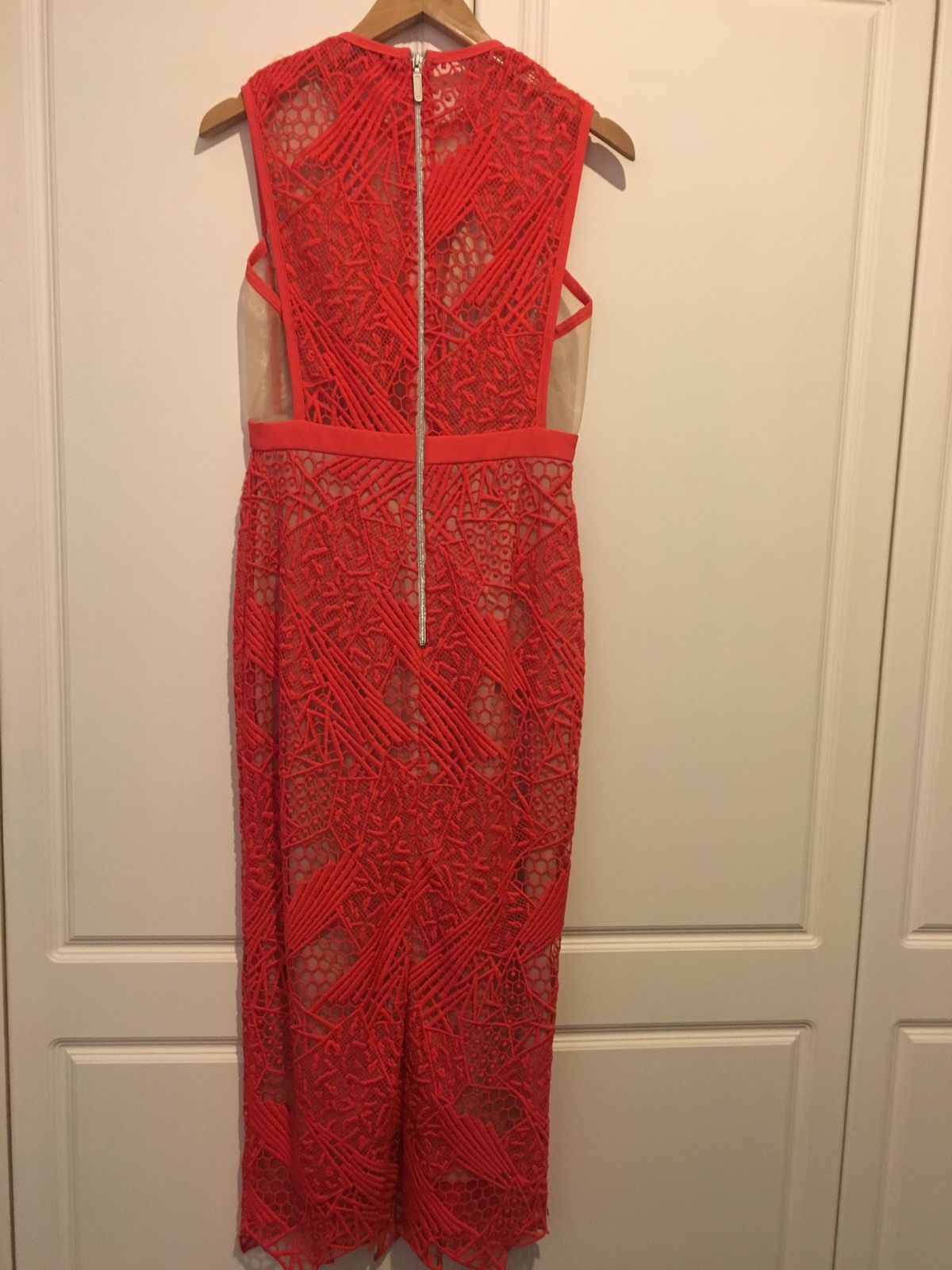 Manning Cartell Gallery Views Sheath Dress Sz 10 Red - Image 5