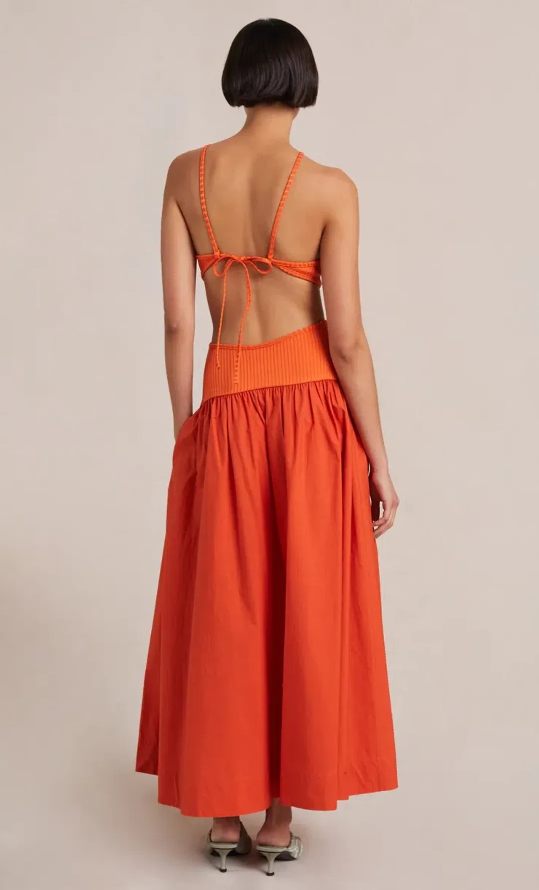 Bec & Bridge Ula Cut Out Maxi Dress Chilli Orange Size S / AU 8 for rent on The Volte - main image