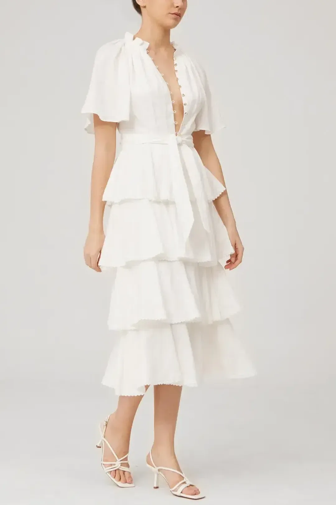 Keepsake the Label Current Midi Dress in Porcelain White Size 10 for rent on The Volte - main image