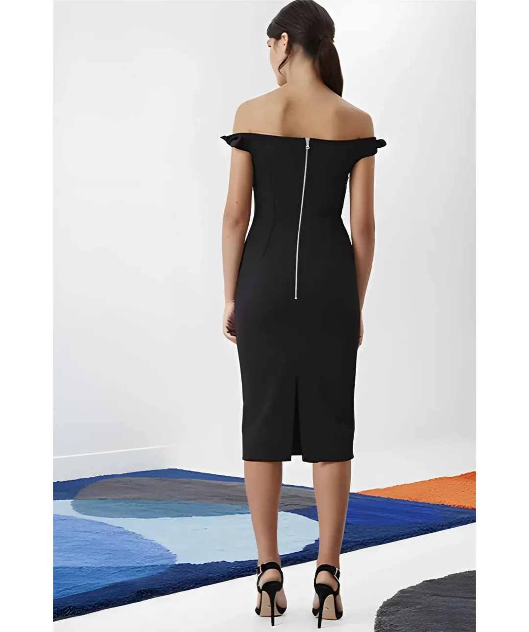 By Johnny Bare Shoulder Dress Black Size 6 for rent on The Volte - main image