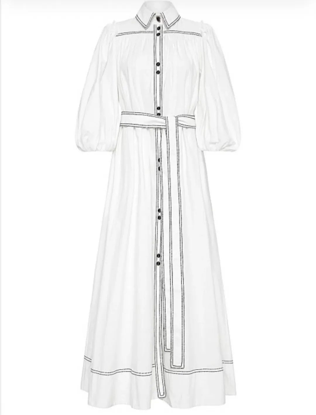 Aje Epiphany Shirtdress  White Size 8 for rent on The Volte - main image