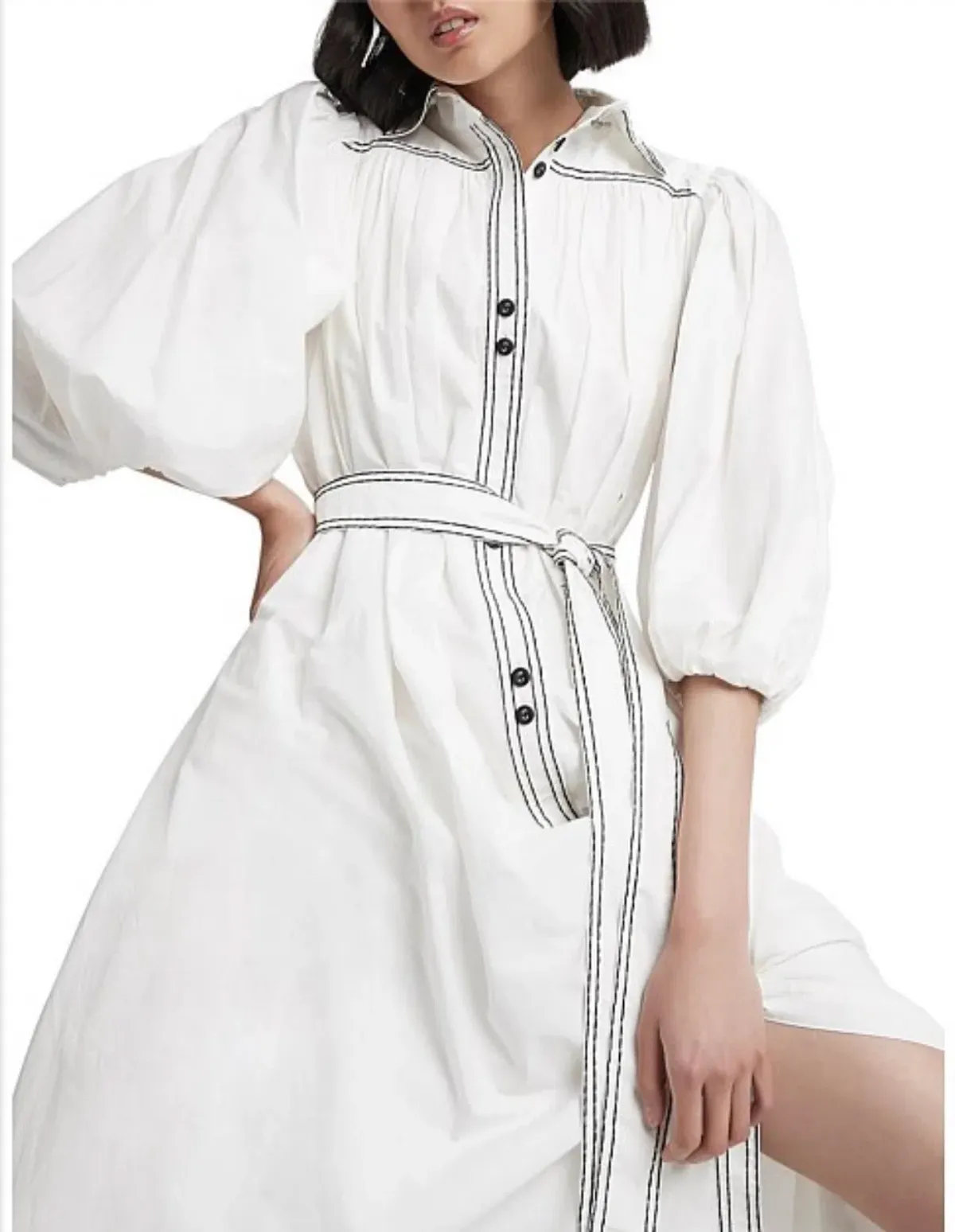 Aje Epiphany Shirtdress  White Size 8 - Image 2