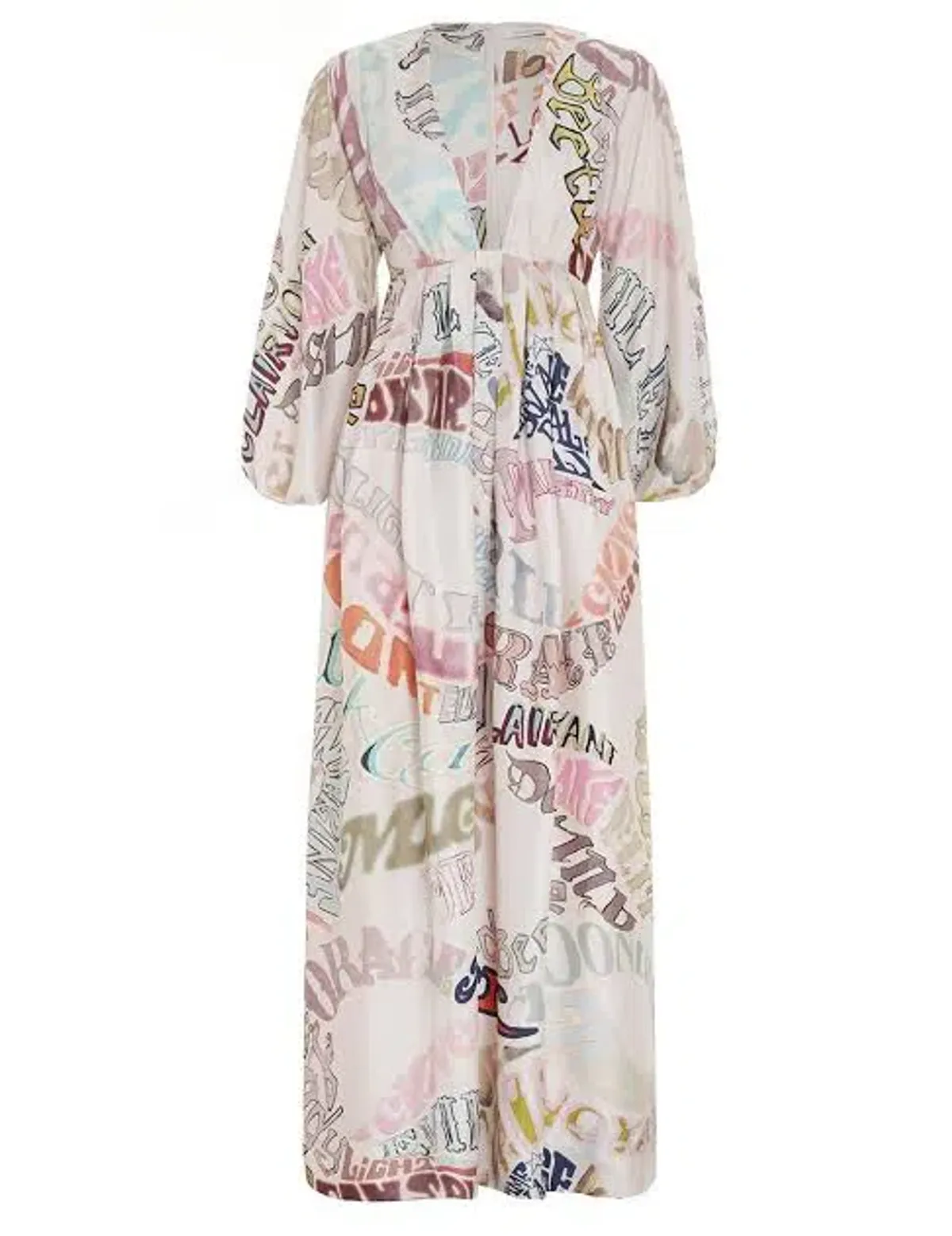 Zimmermann Ladybeetle Midi Dress Word PrintSize 0 / AU 8 - Image 2