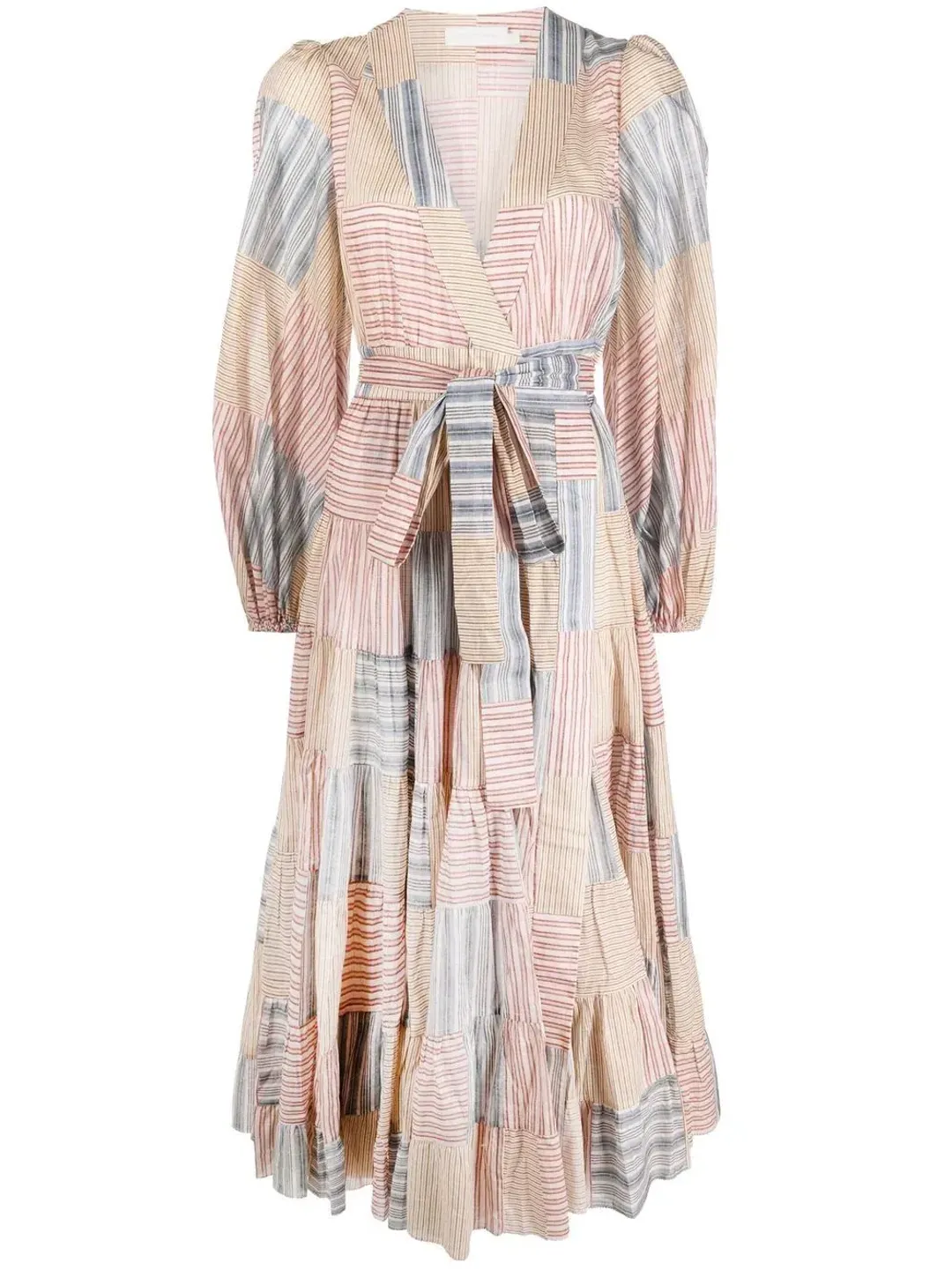 Zimmermann Andie Wrap Midi Dress Print Size 8 for rent on The Volte - main image