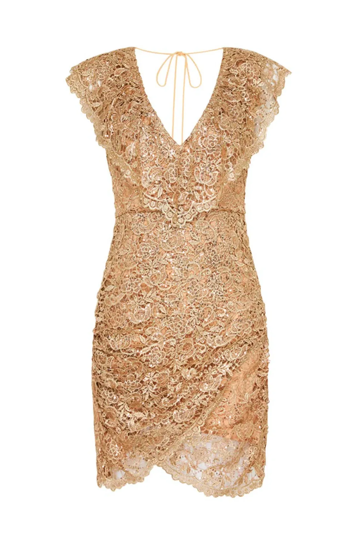 Spell & The Gypsy Nina Shift Dress Gold Size 8 - Image 3