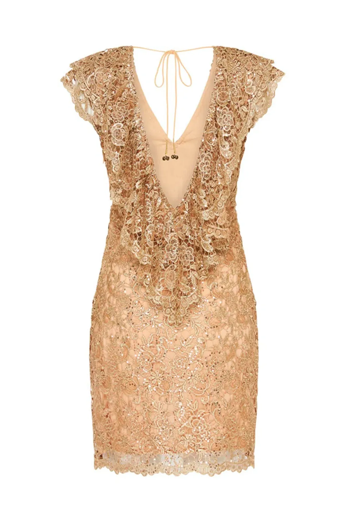 Spell & The Gypsy Nina Shift Dress Gold Size 8 - Image 4