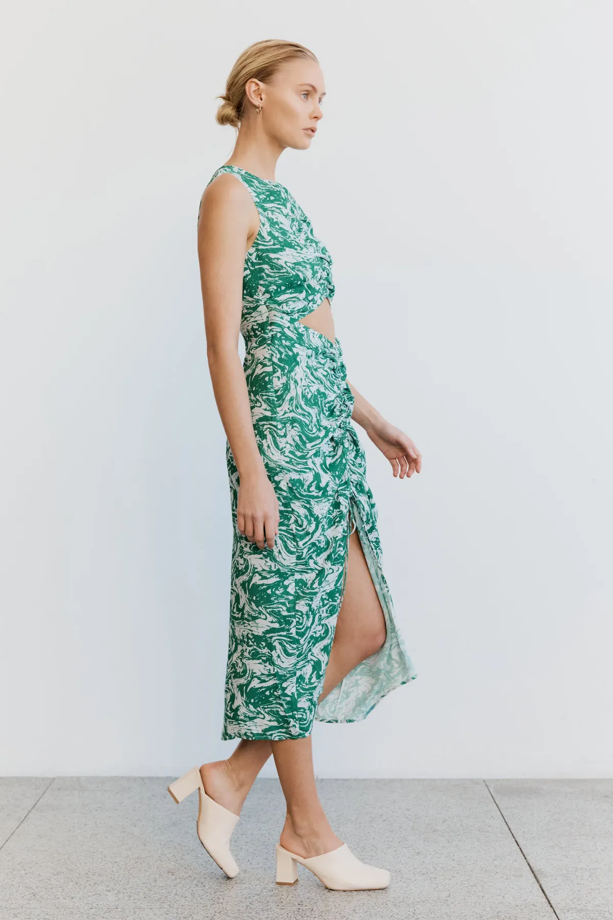 Third Form Marble Draw Midi Dress Print Size 8 - Image 3