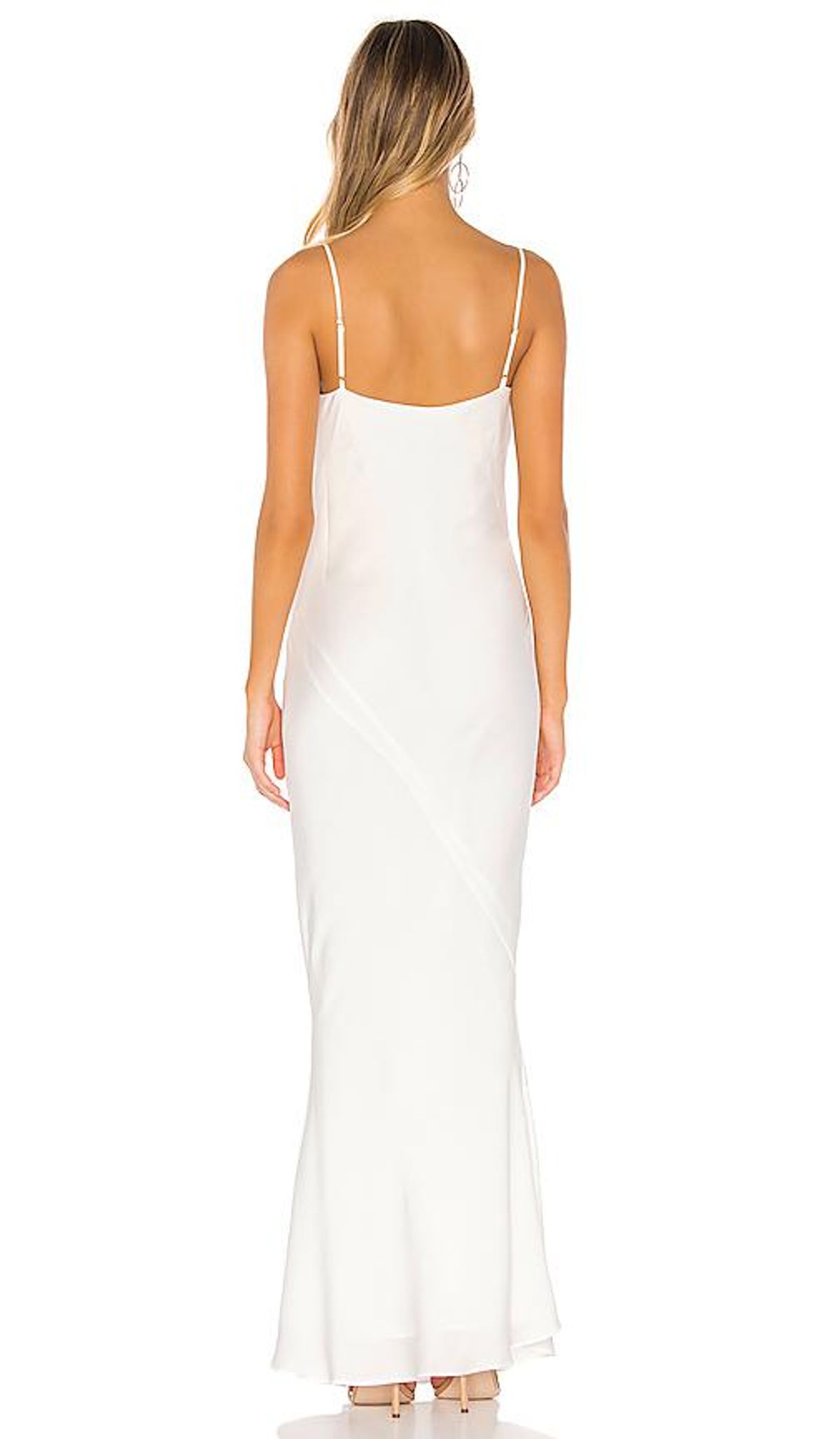 Shona Joy Luxe Bias Cowl Slip Dress Ivory Size 6  - Image 2
