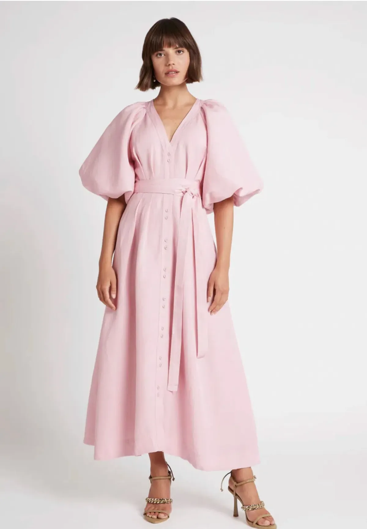 Aje Evermore Midi Dress Pink Size 14 - Image 1