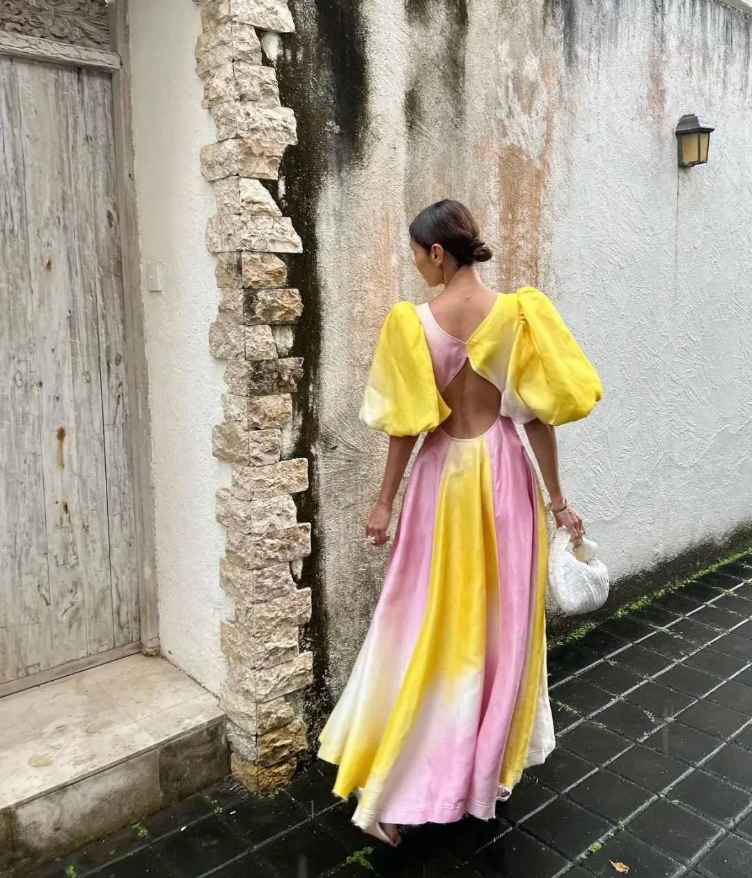 Aje Cloud Burst Midi Dress Multi Size 8 / S for rent on The Volte - main image