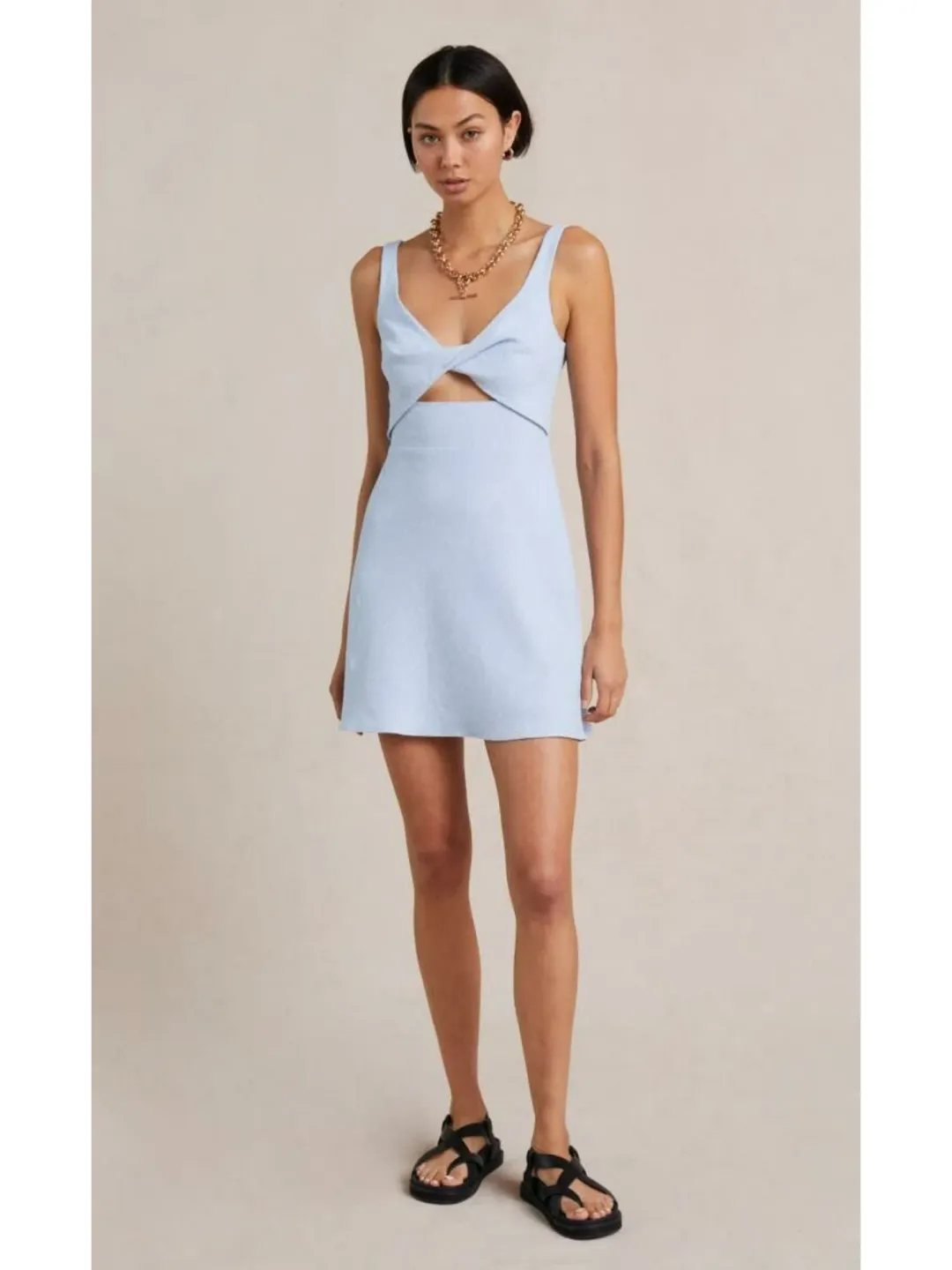 Bec & Bridge Phoebe Mini Dress Blue Size AU 6 for rent on The Volte - main image