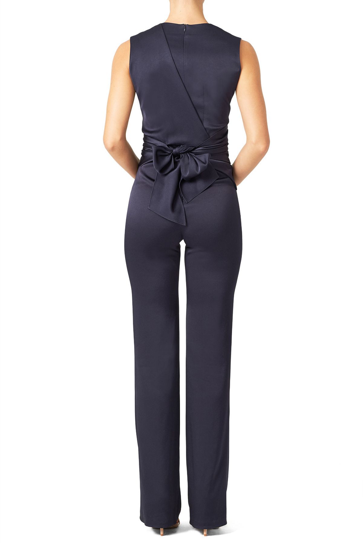 Galvan Satin Wrap Jumpsuit - Image 3