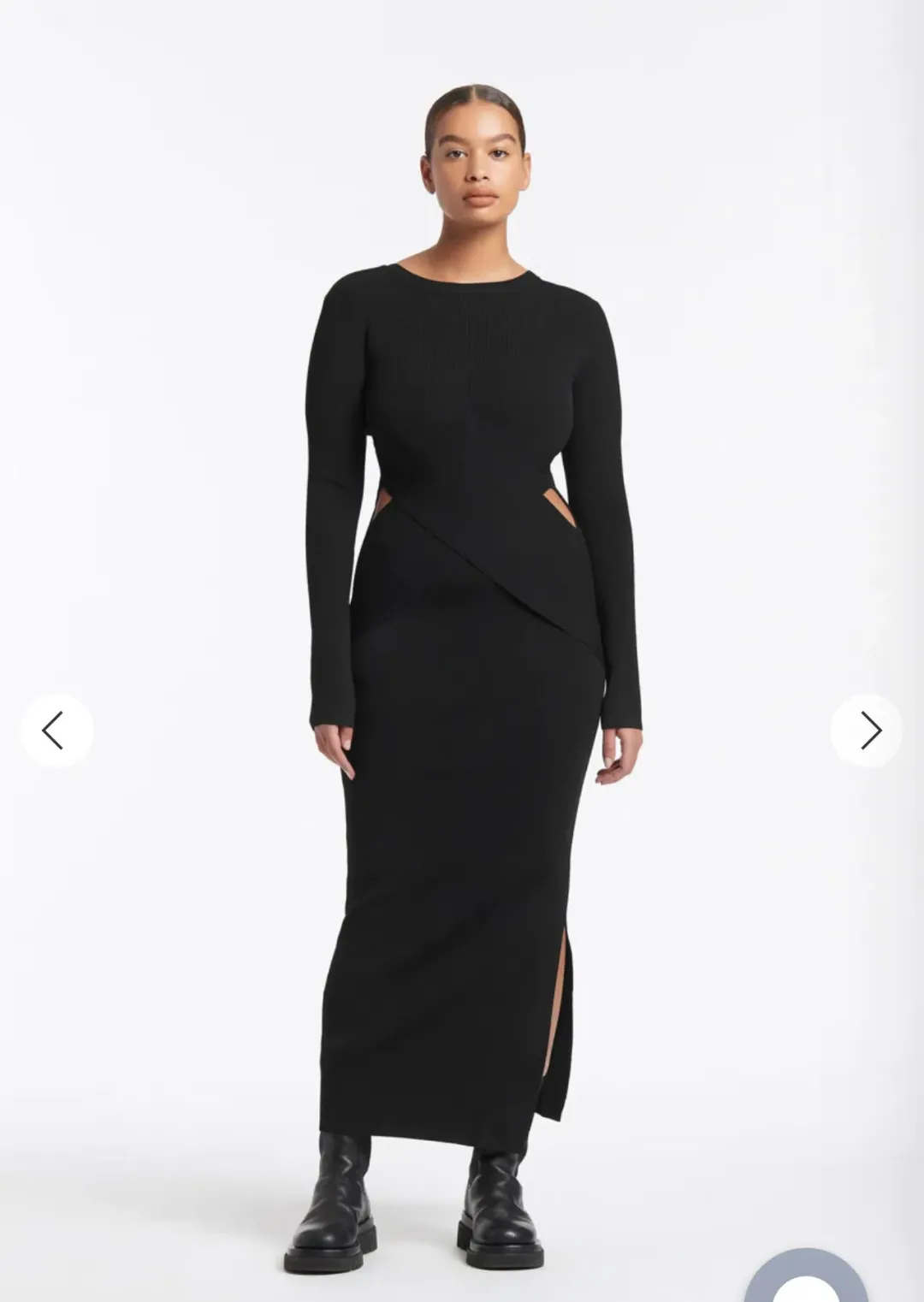 Sir the Label Celena Draped Dress Black Size 2 / AU 10 for rent on The Volte - main image