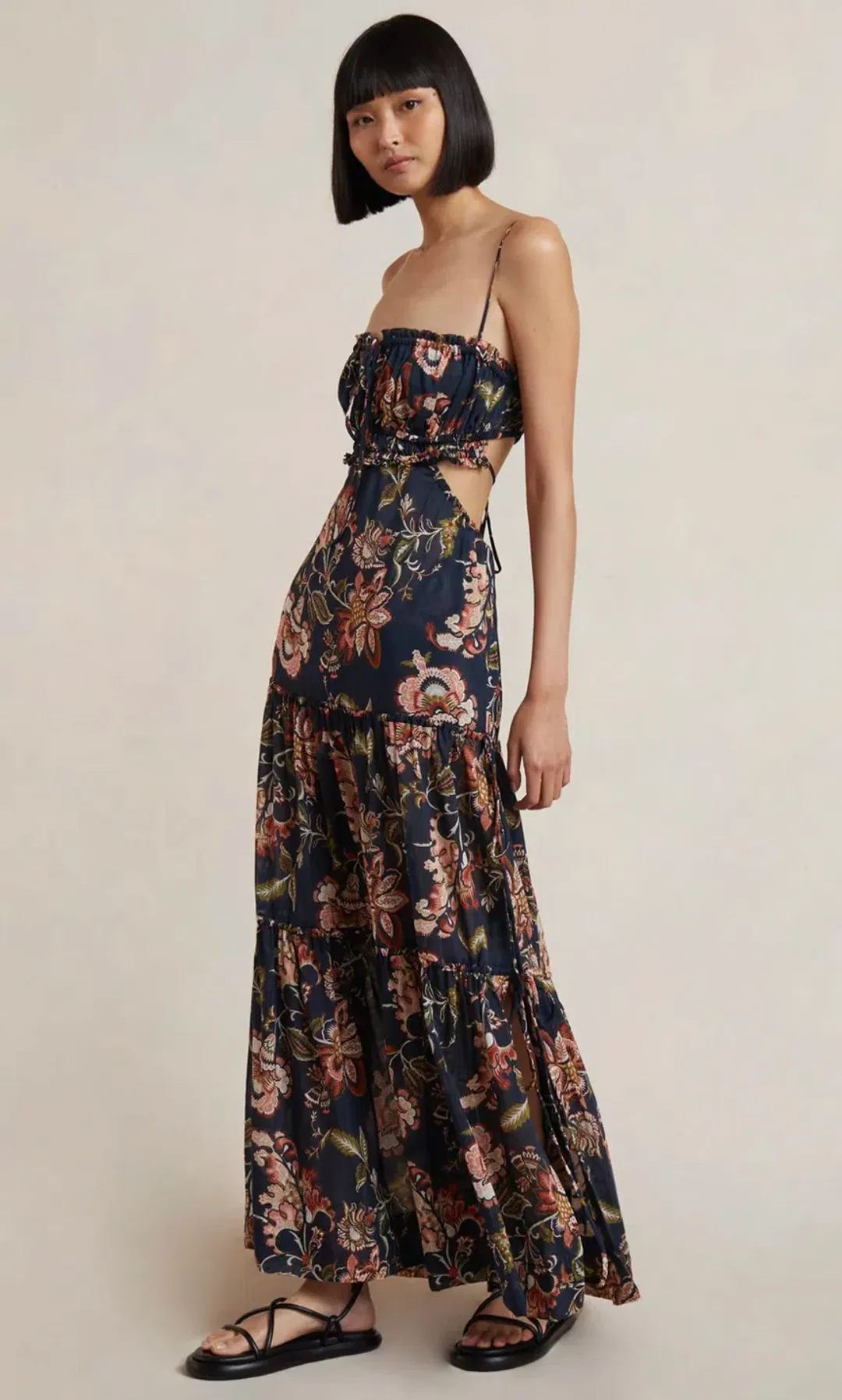 Bec & Bridge Lori Tie Maxi Dress Floral Size 8 for rent on The Volte - main image