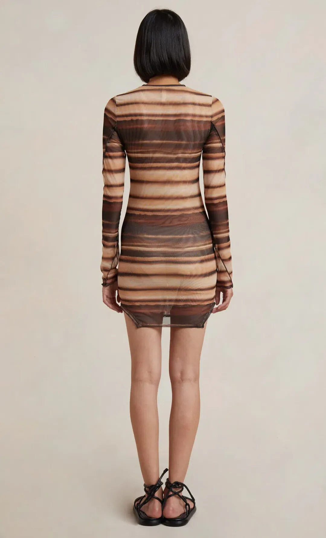 Bec & Bridge Watercolour Long Sleeve Mini Dress Print Size 8 for rent on The Volte - main image