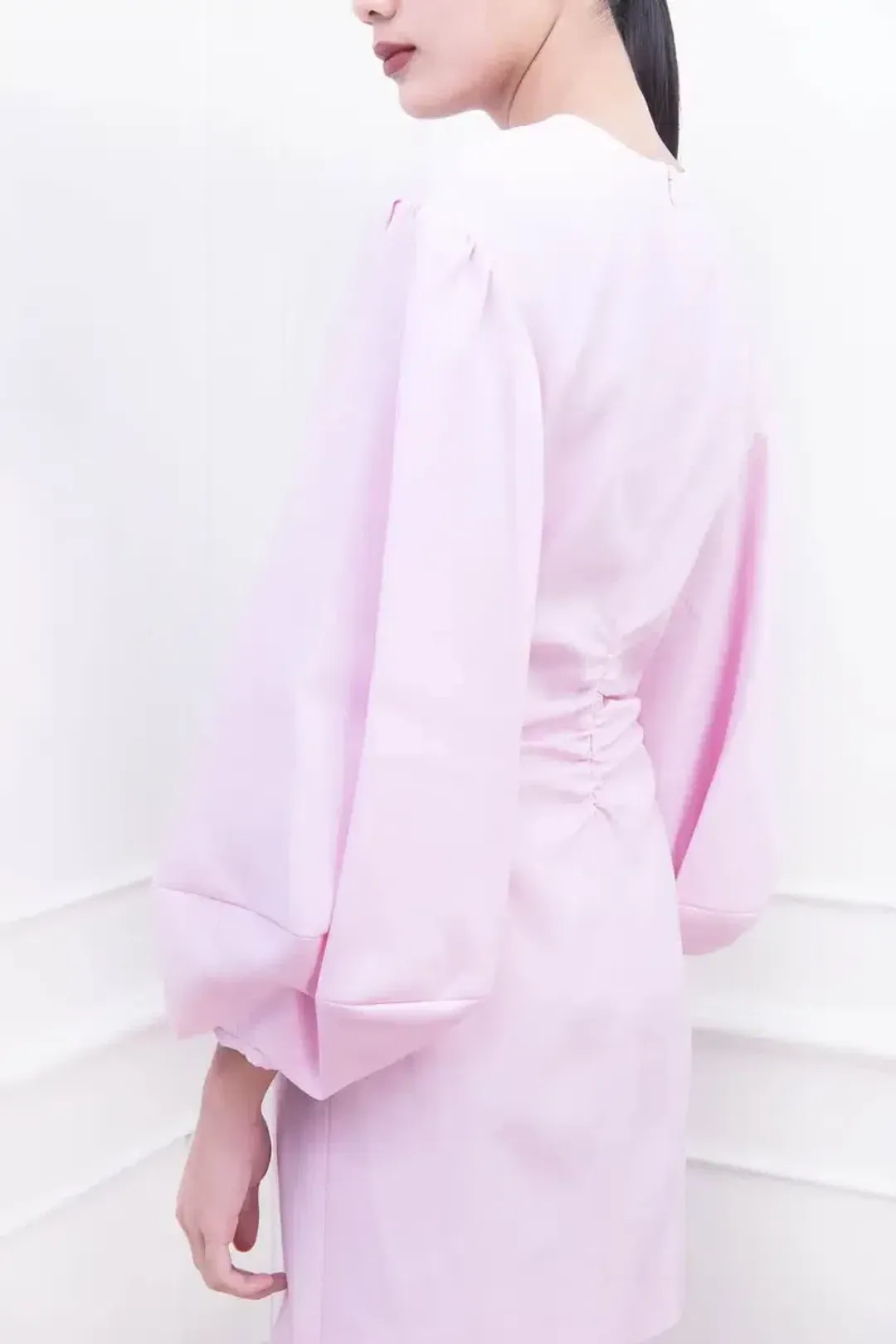 Camilla & Marc Philomena Blouson Sleeve Dress Ice Pink Size 6 for rent on The Volte - main image