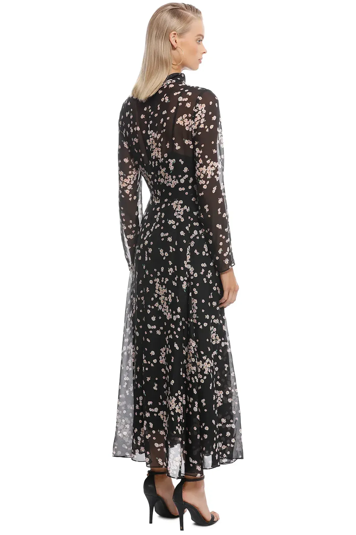 Camilla & Marc Gardin Floral Silk Dress Camelia Spot Print Size 8 - Image 4