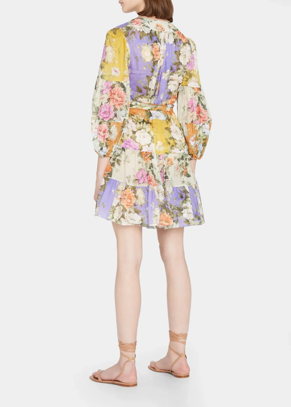 Zimmermann Pattie Wrap Mini Dress Print Size 12 - Image 2