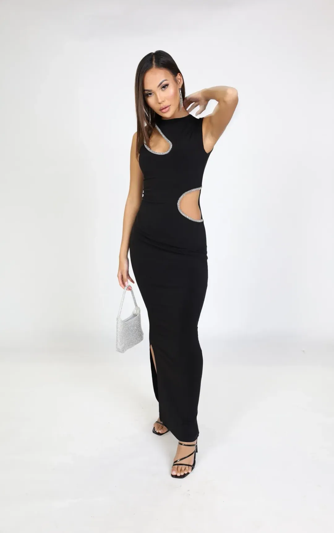 Ivona Skelo Vivia Dress Black Size 6 for rent on The Volte - main image