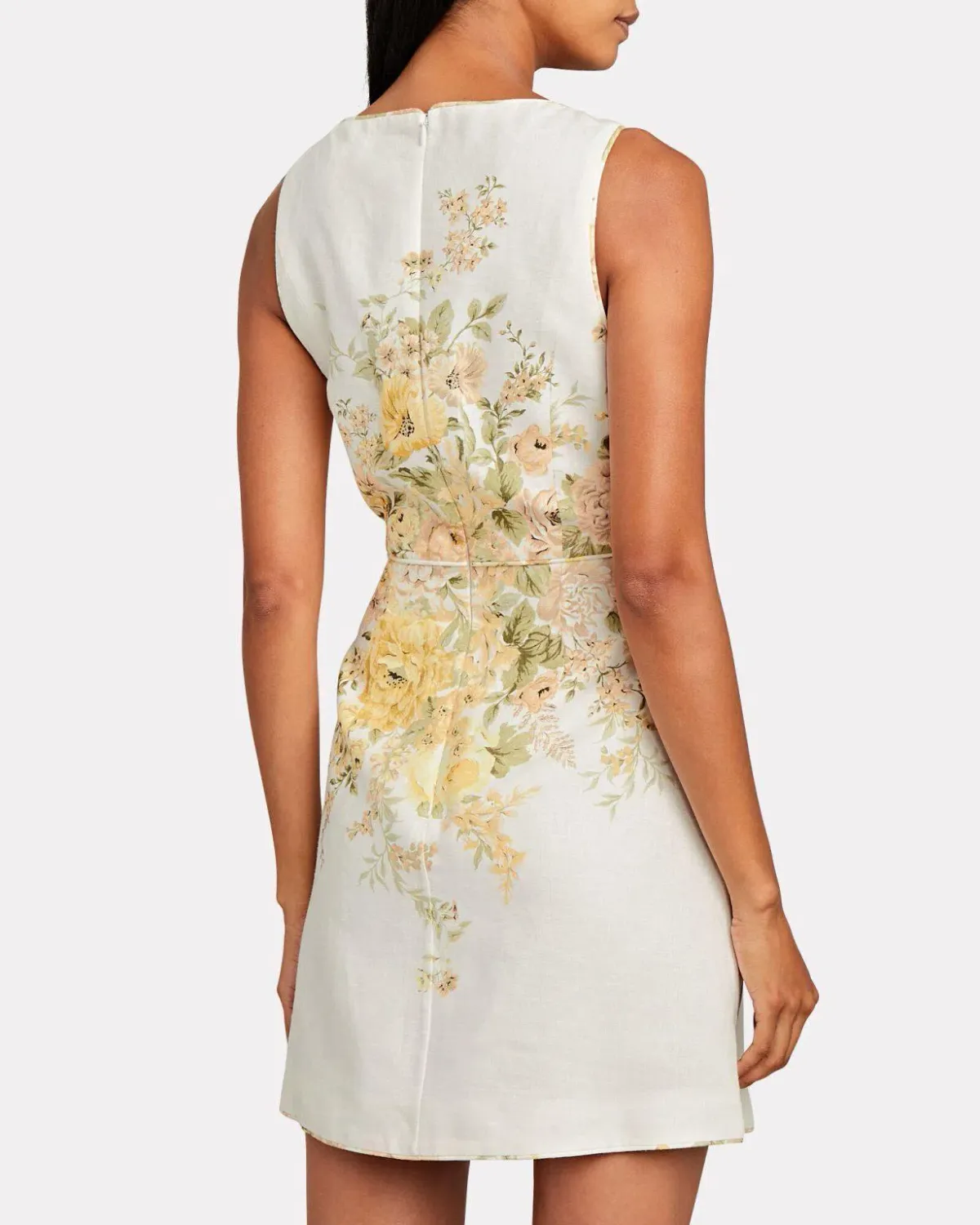 Zimmermann Amelie Cut Out Short Dress Floral Size 0P / Au 6P - Image 3