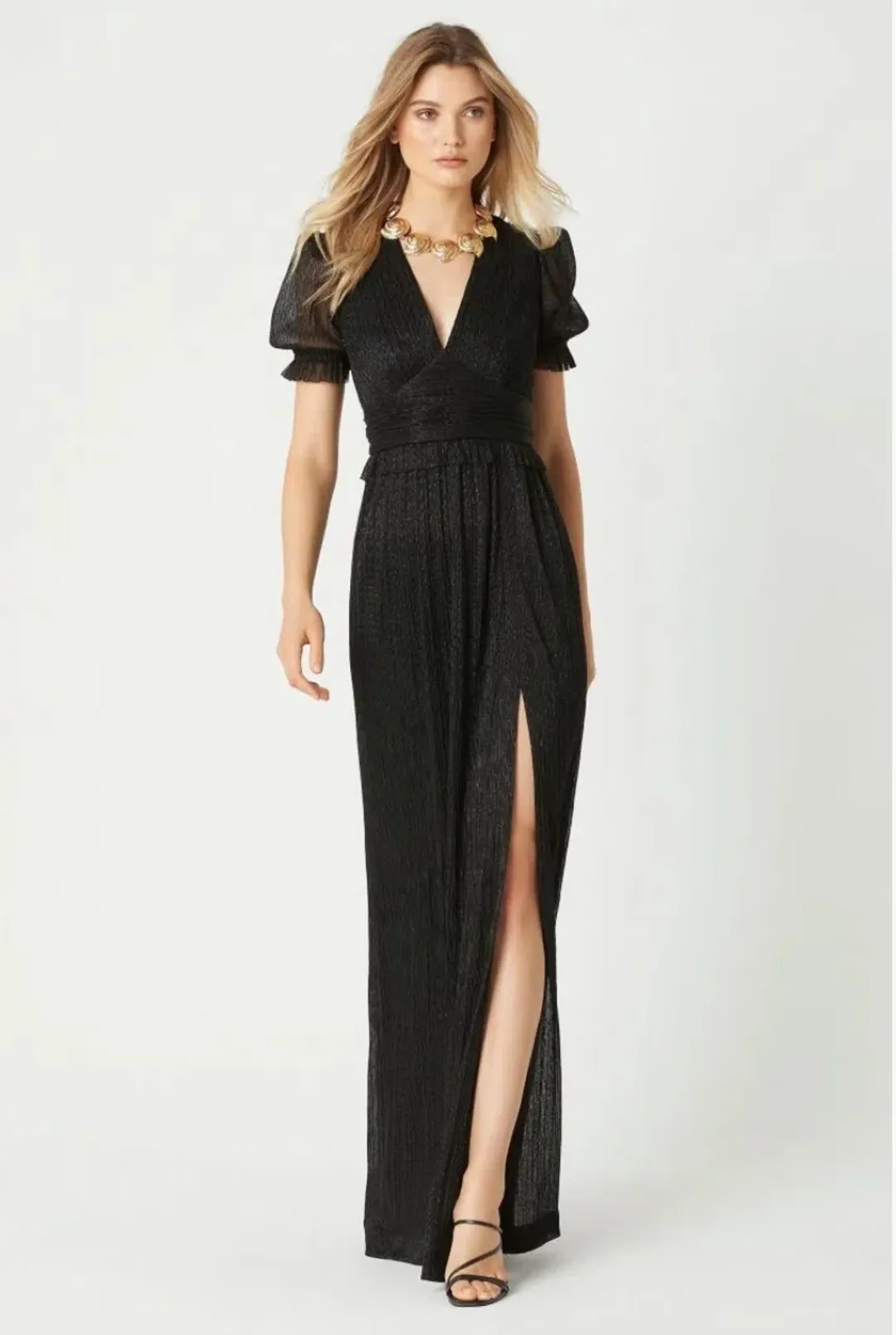 Rebecca Vallance The Luna Shortsleeve Gown Black Size 8 for rent on The Volte - main image