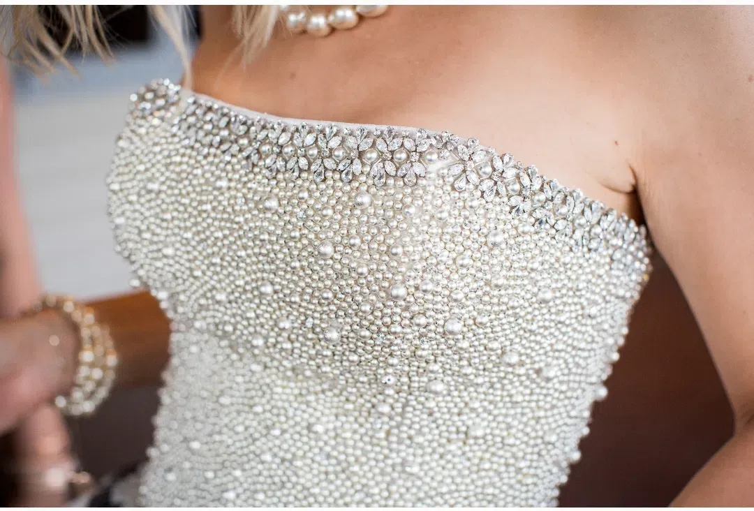 Darb Couture Wedding Dress White Size 8  for rent on The Volte - main image