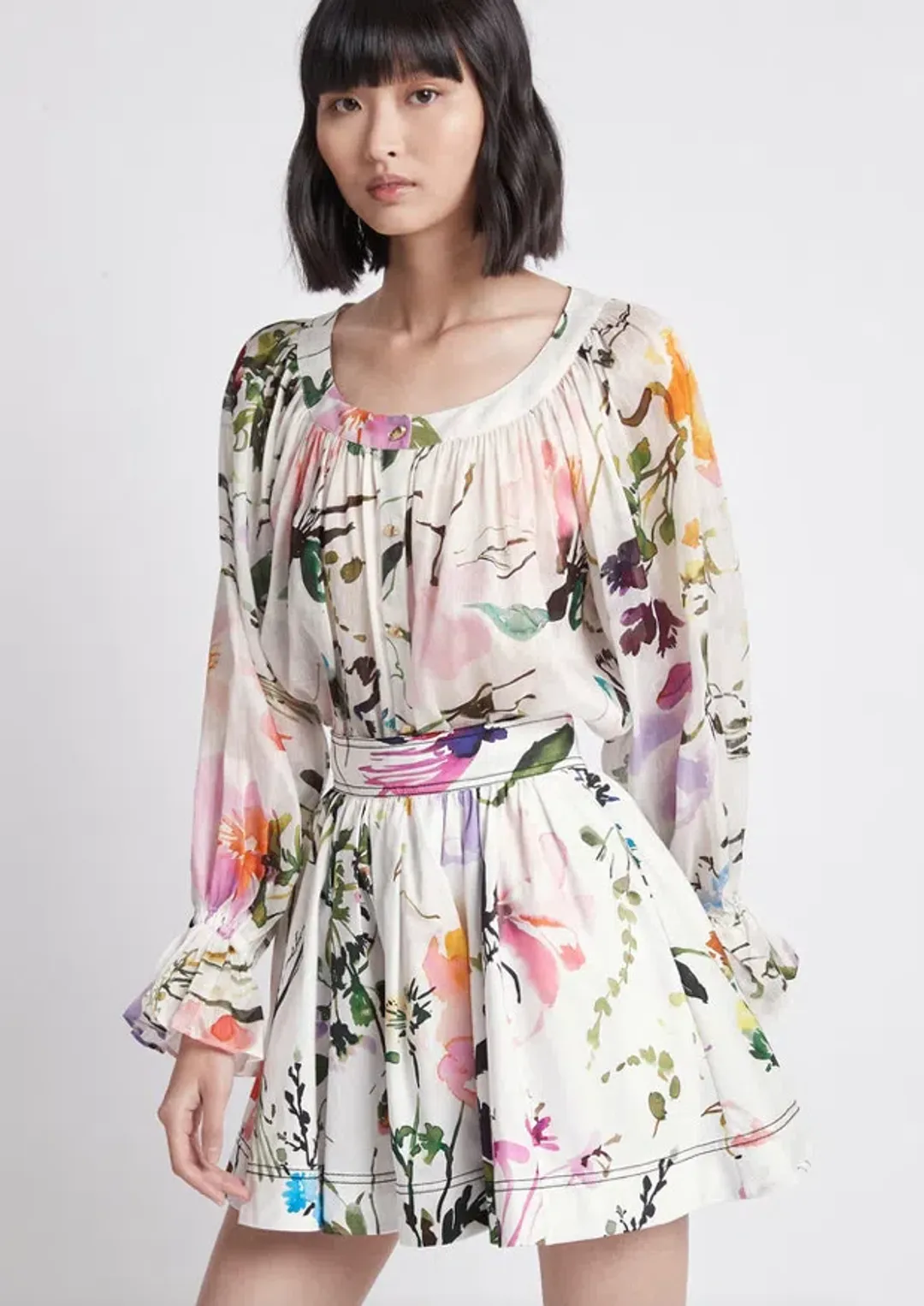 AJE Drift Le Corsaire Blouse and Skirt Set for rent on The Volte - main image