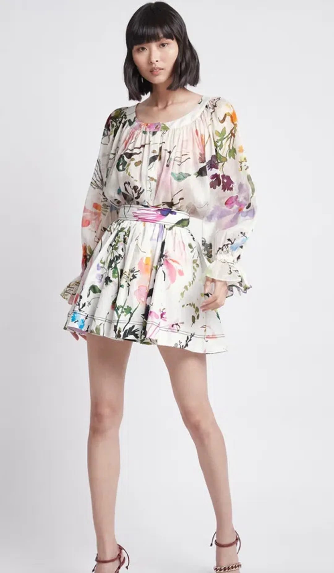 AJE Drift Le Corsaire Blouse and Skirt Set for rent on The Volte - main image