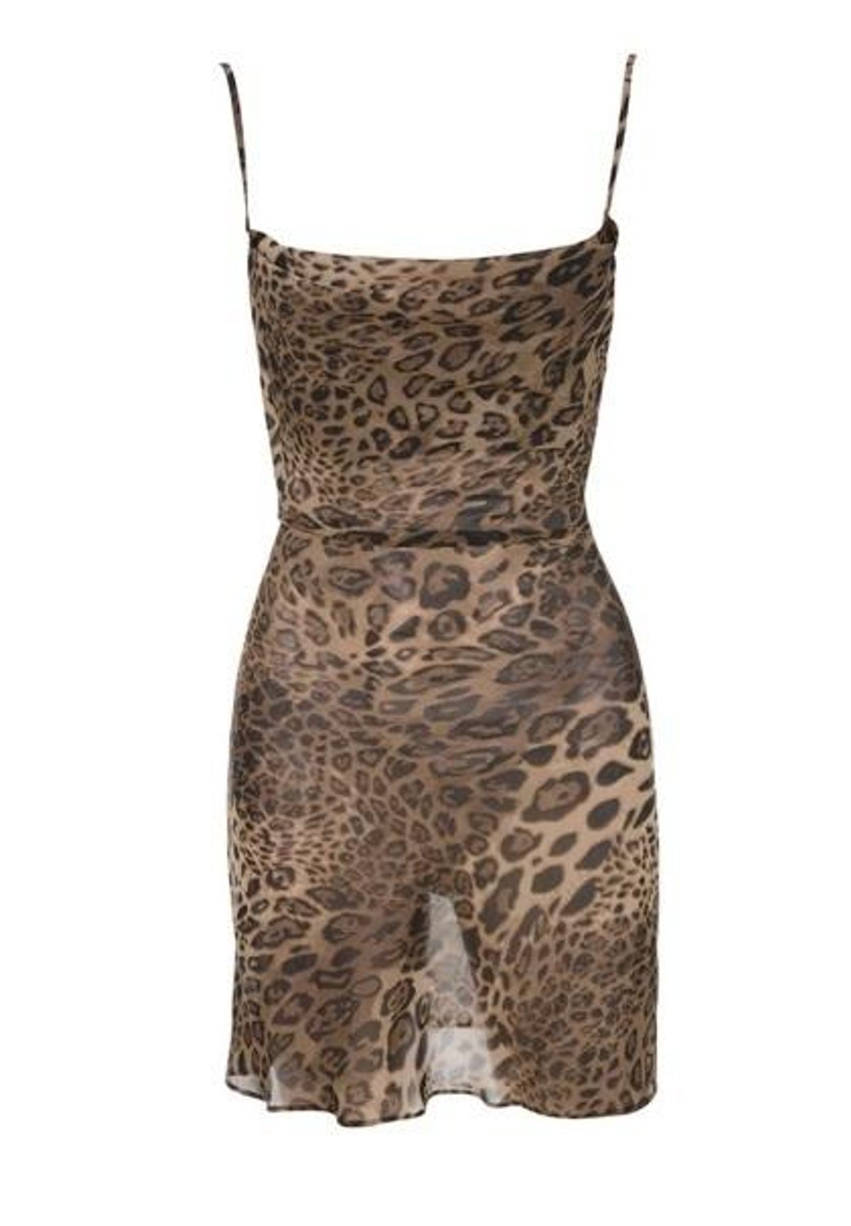 MISTRESS ROCKS ALL OUT LEOPARD PRINT BIAS CUT COWL NECK DRESS - Image 9
