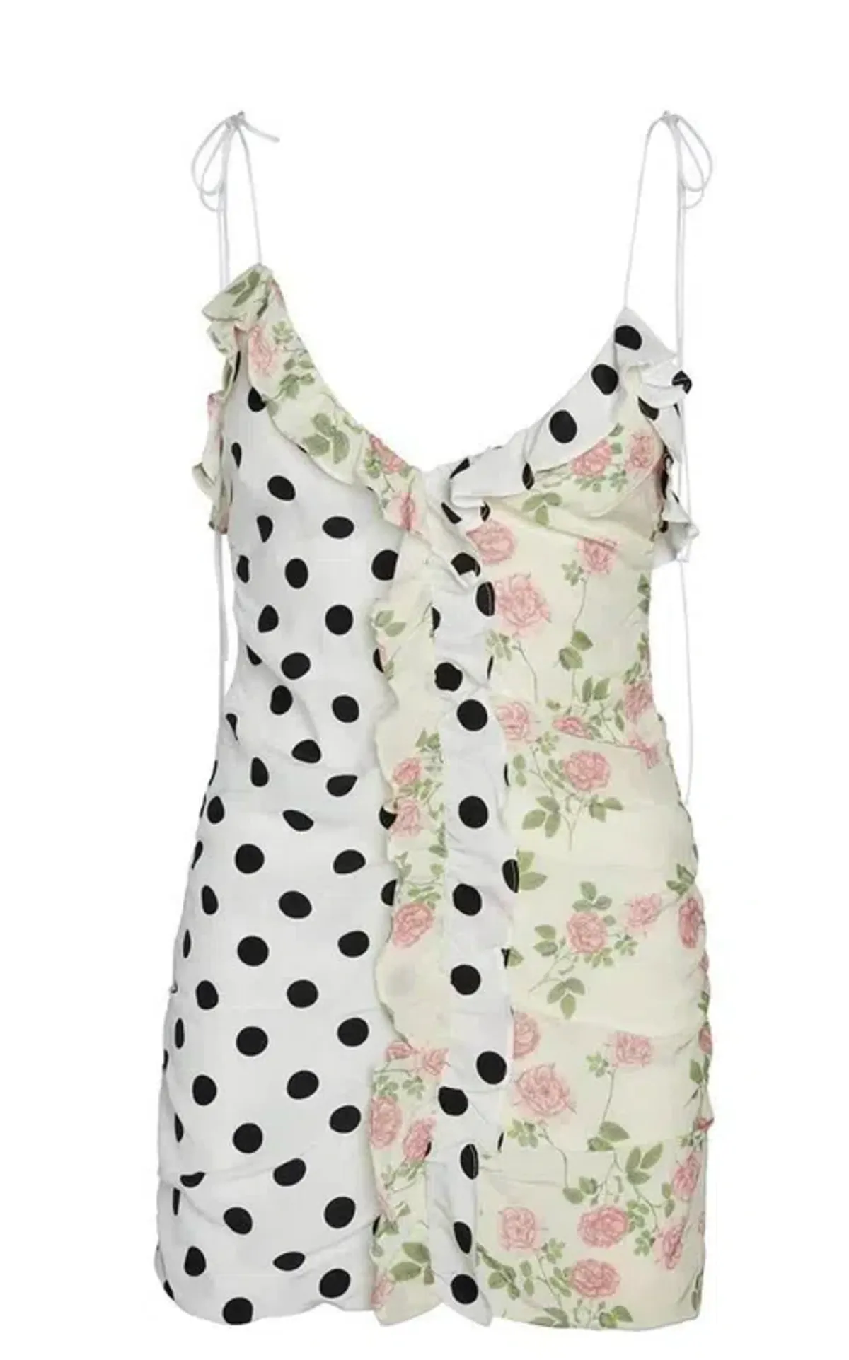 For Love and Lemons Mochi Shirred Mini Dress Print Size 8 - Image 3