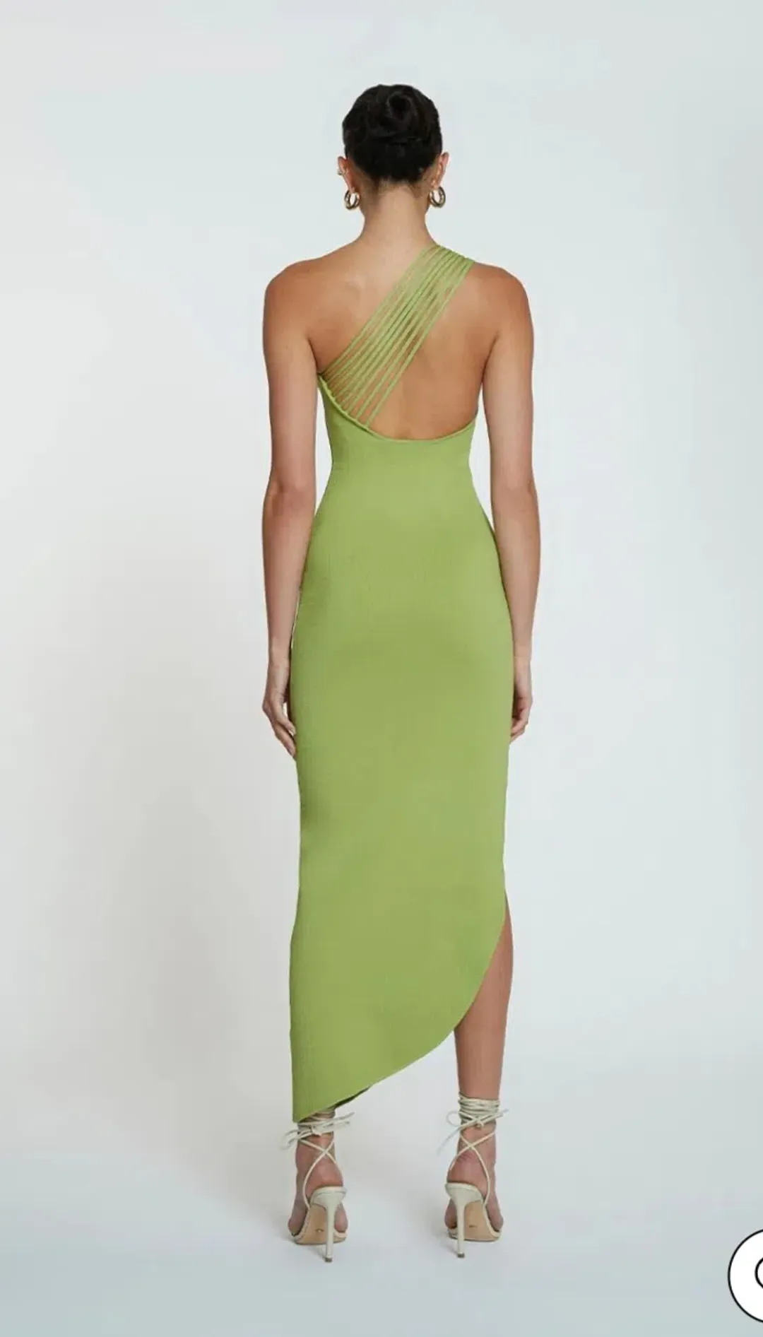 By Johnny Window Check Asymmetric Knit Midi Dress Size XS for rent on The Volte - main image